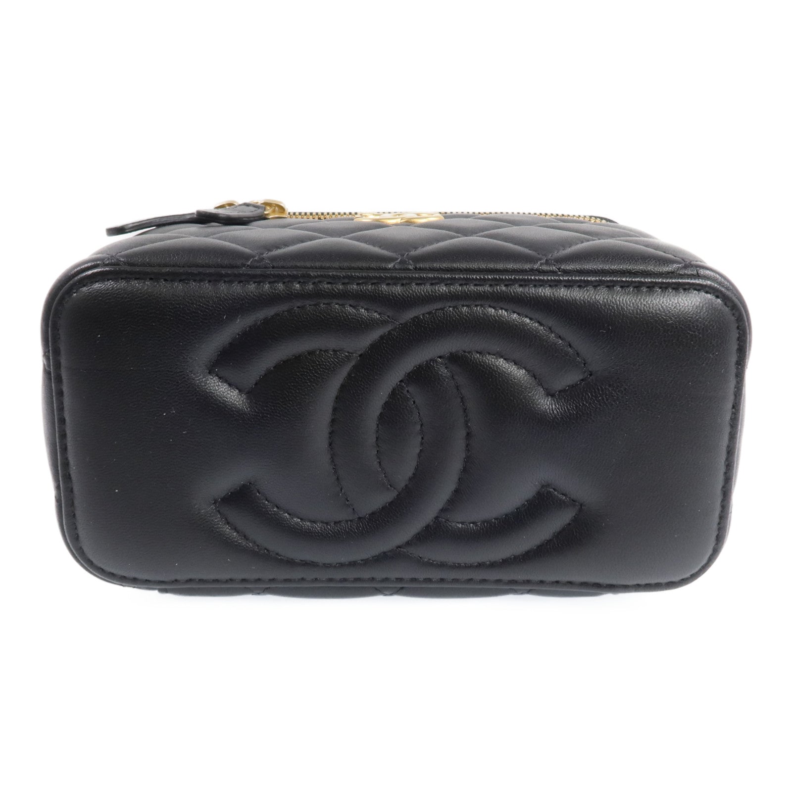 CHANEL 【激減優惠】羊皮皮革Vanity Case金扣鏈帶肩背袋