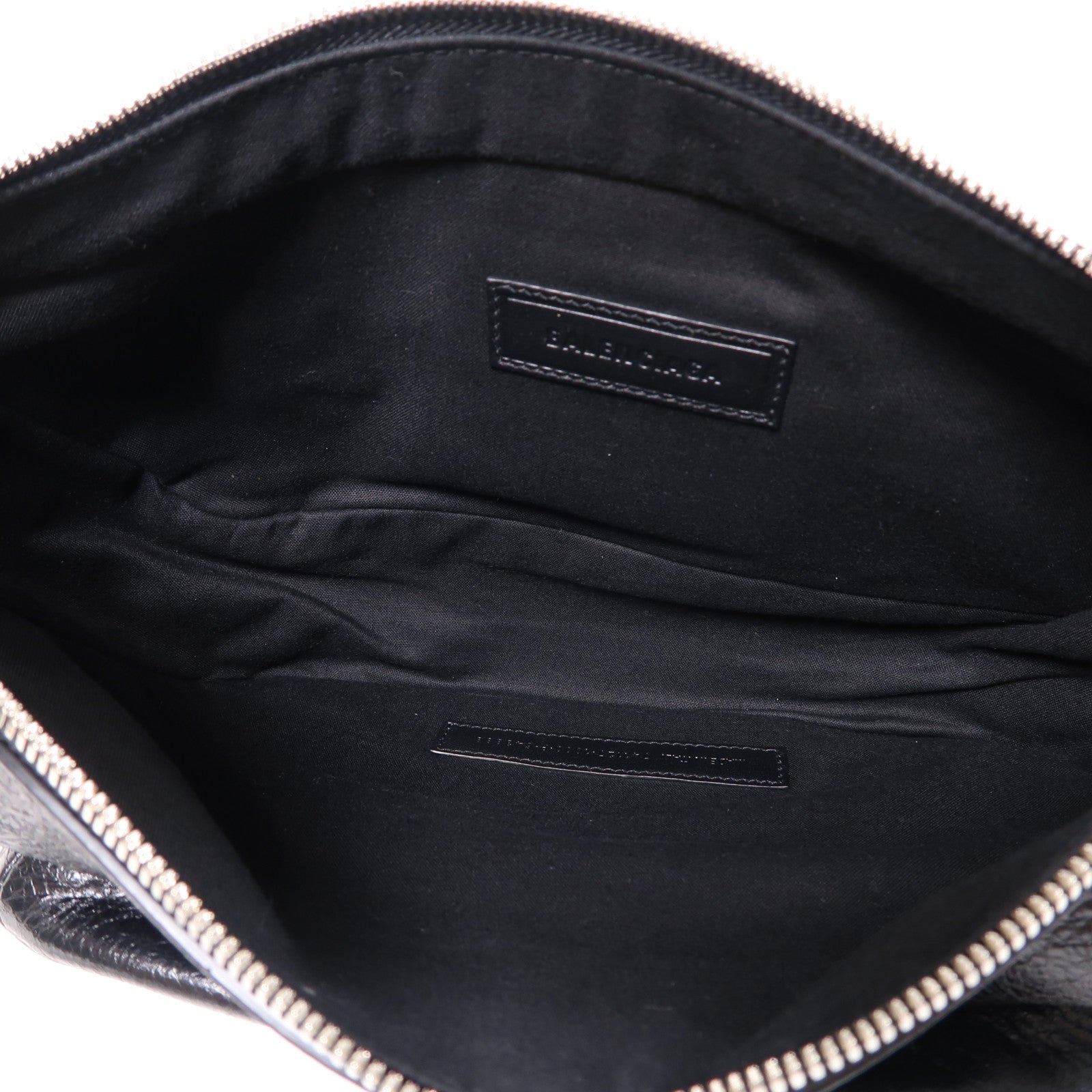 BALENCIAGA 【激減優惠】羊皮皮革Shoulder Bag銀扣肩背袋黑色
