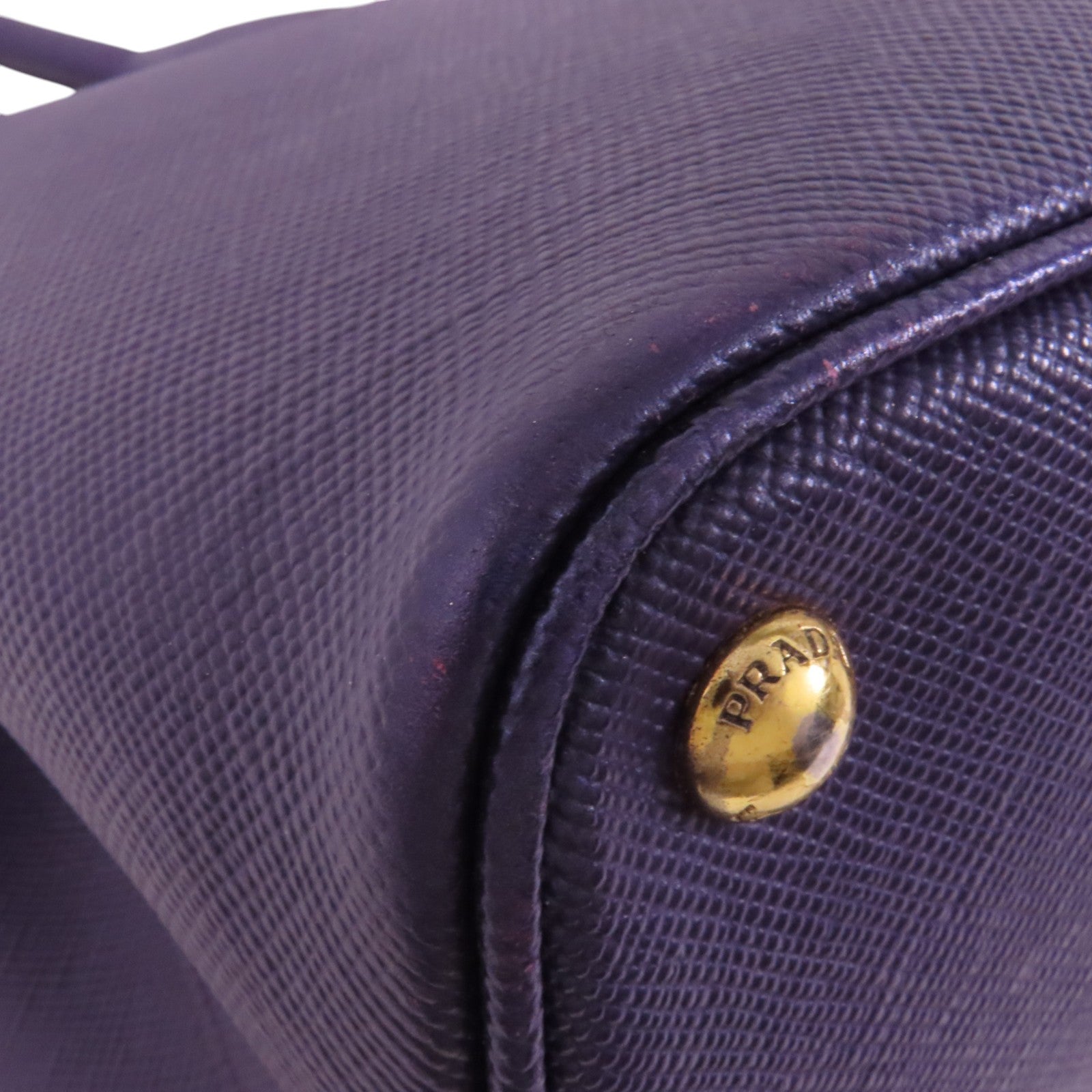 PRADA Saffiano皮革Double金扣手挽肩背兩用袋