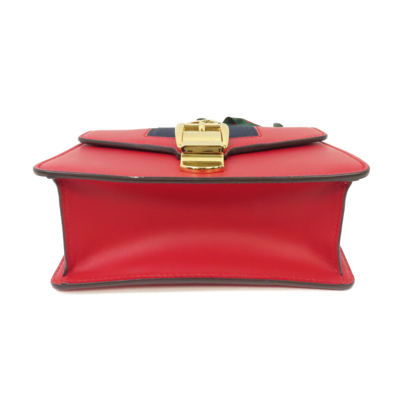 GUCCI 【激減優惠】牛皮皮革Sylvie金扣肩背袋紅色
