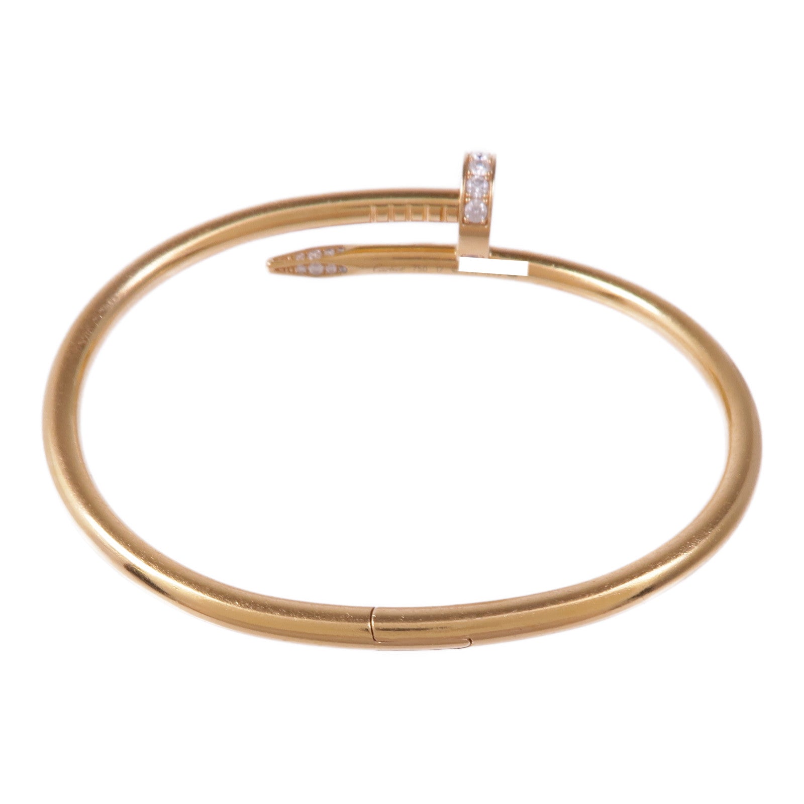 CARTIER 18K玫瑰金Juste Un Clou鑽石手鐲 Cartier#17
