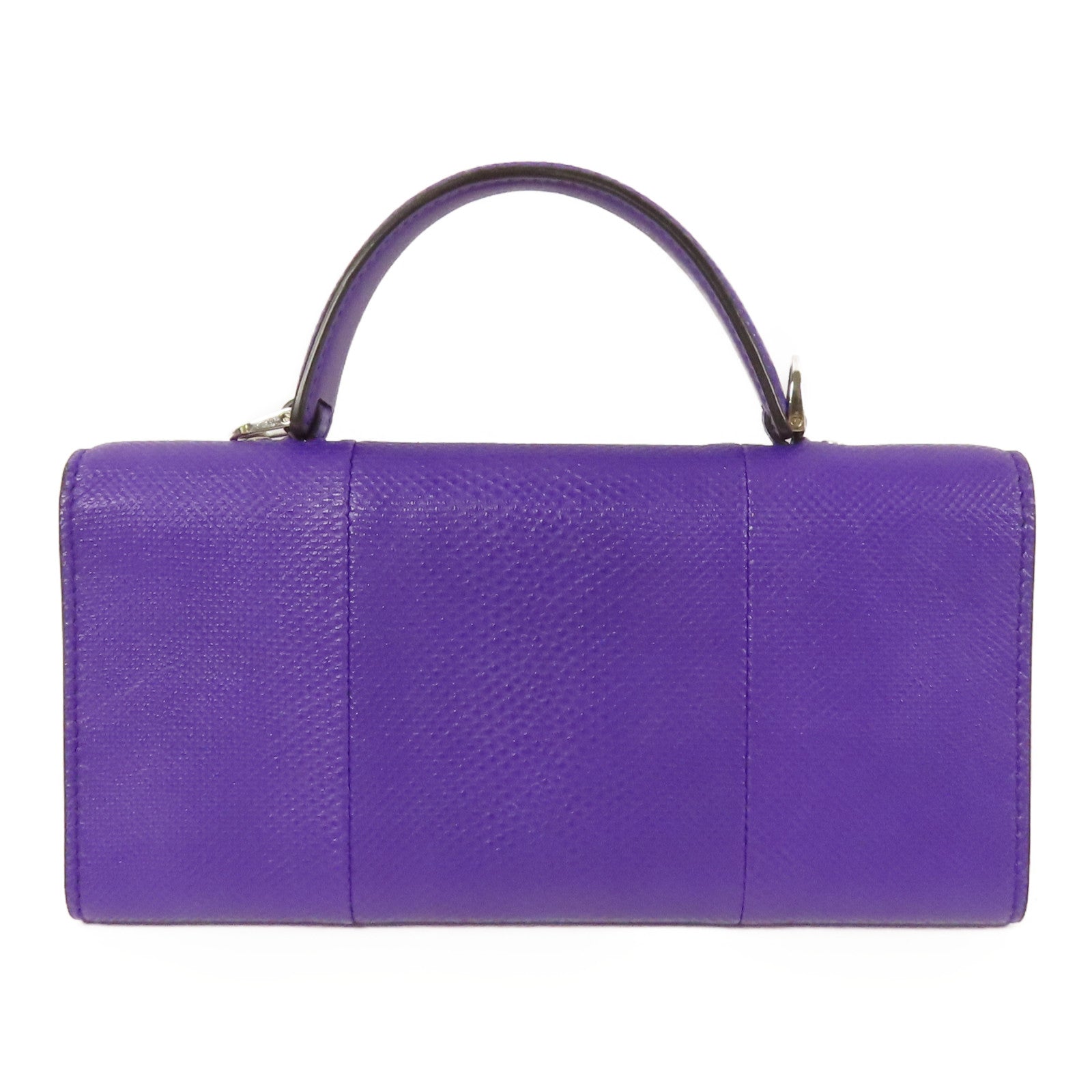 Salvatore Ferragamo 皮革Gancini Shoulder Wallet銀扣肩背袋