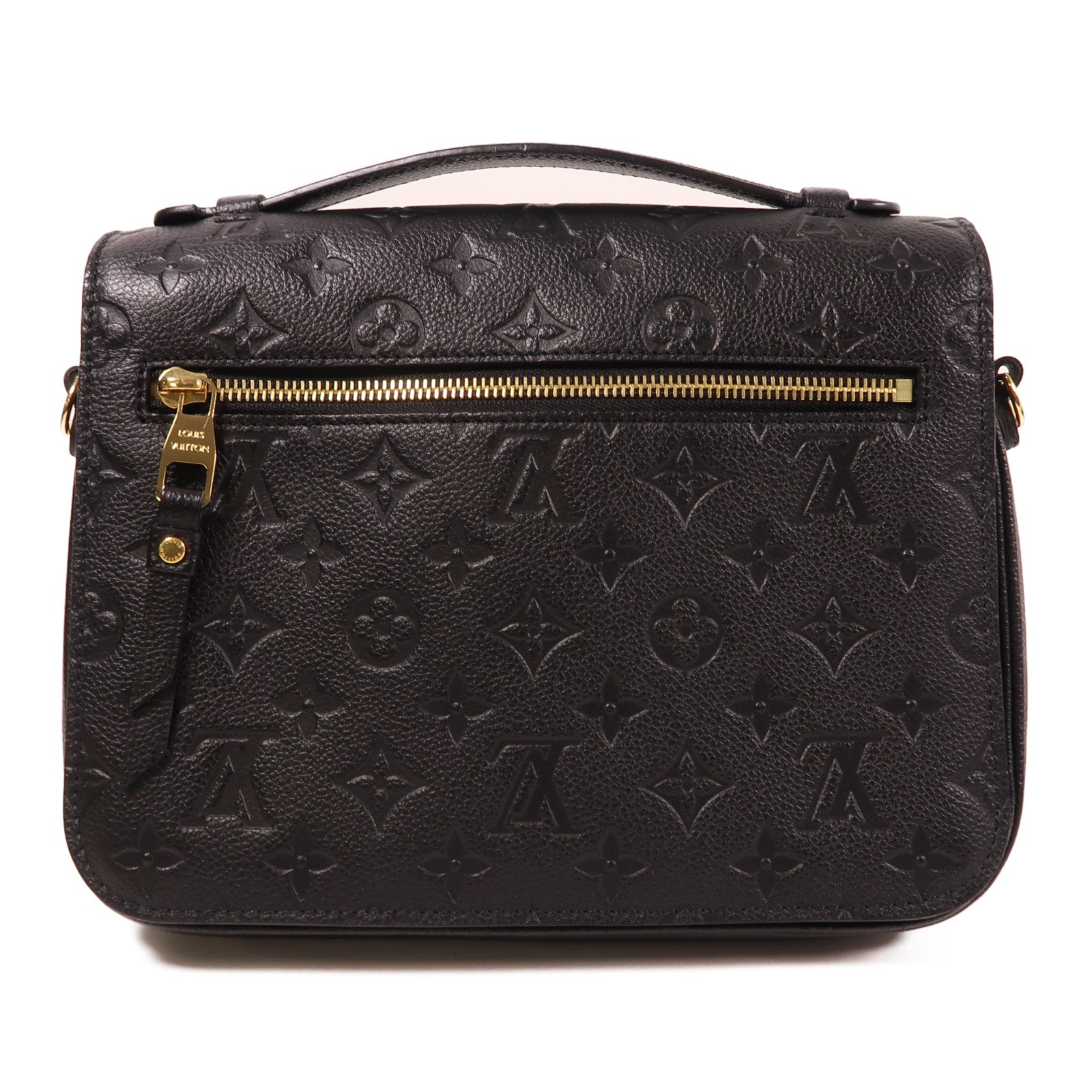LOUIS VUITTON Monogram Empreinte Pochette Metis金扣手挽肩背两用袋黑色