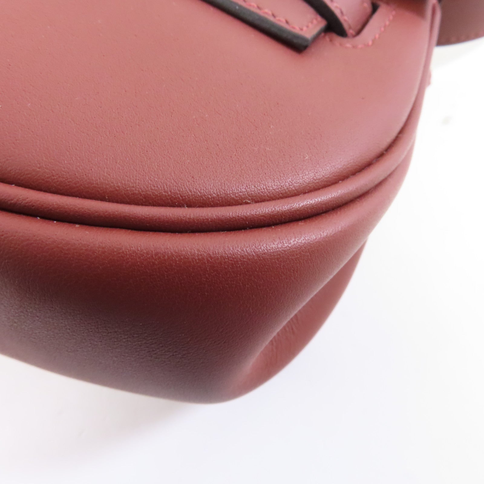 HERMES 【激減優惠】Swift皮革Kelly Moove金扣肩背袋Rouge/棕色