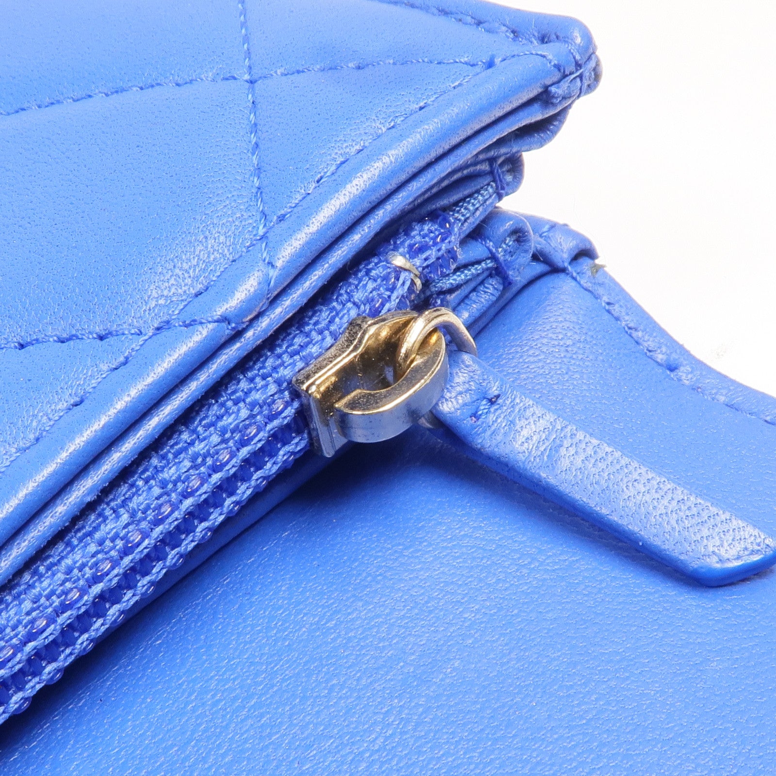 CHANEL 羊皮皮革Boy Long Wallet金扣長錢包