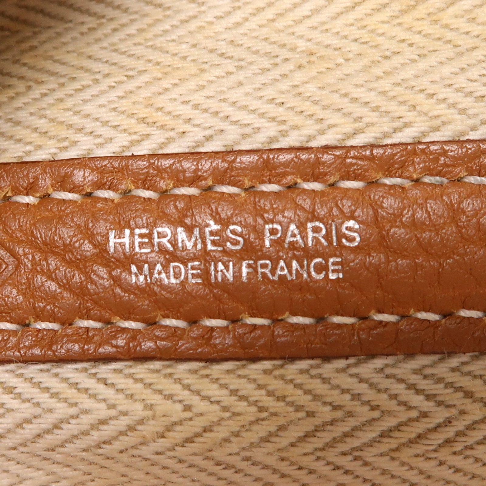 HERMES 【激減優惠】Negonda皮革Garden Party PM銀扣手挽袋Gold