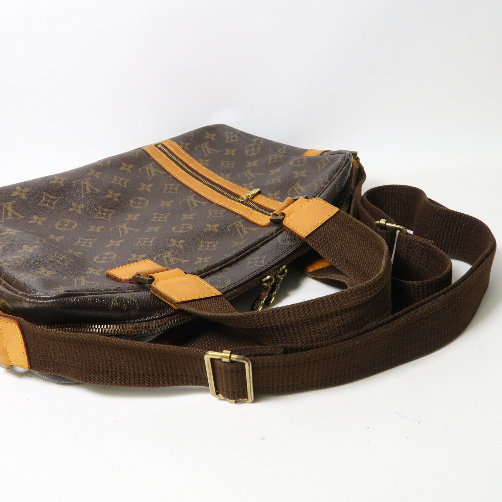 LOUIS VUITTON Monogram Sac Bosphore金扣手挽肩背兩用袋啡色