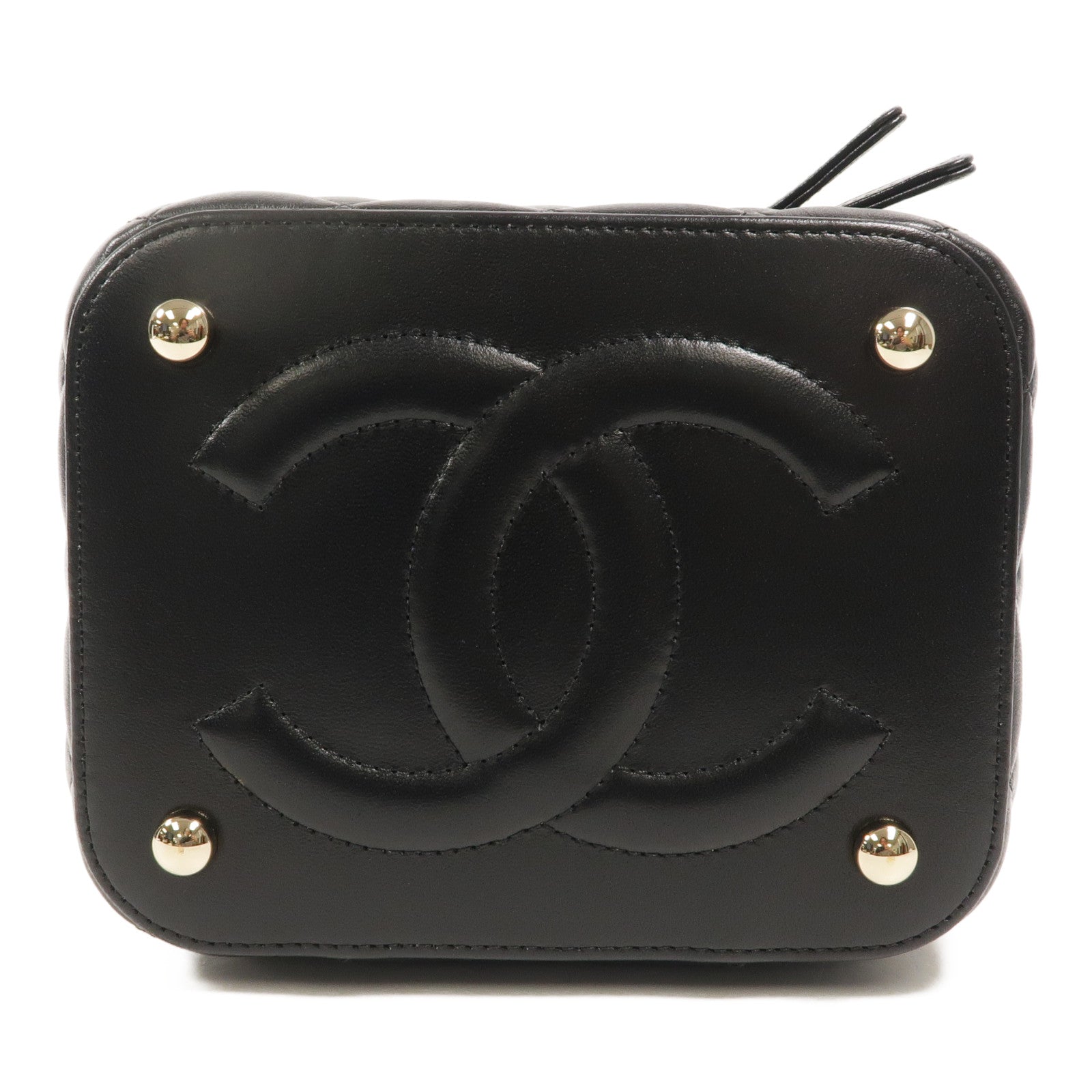 CHANEL 羊皮皮革Vanity Case With Top Handle鏈帶手挽肩背兩用袋