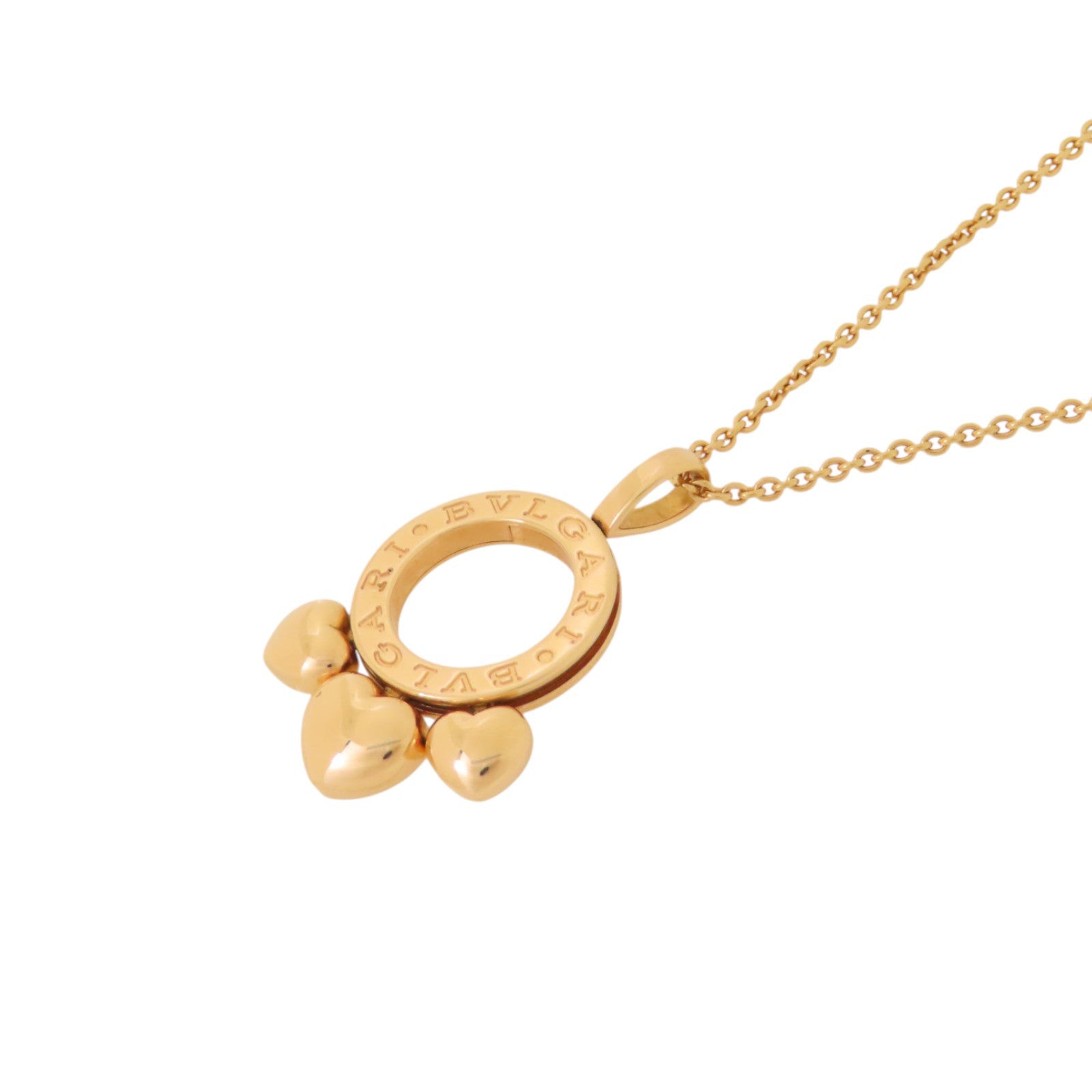 BVLGARI 18K玫瑰金Allegra Heart Necklace項鏈