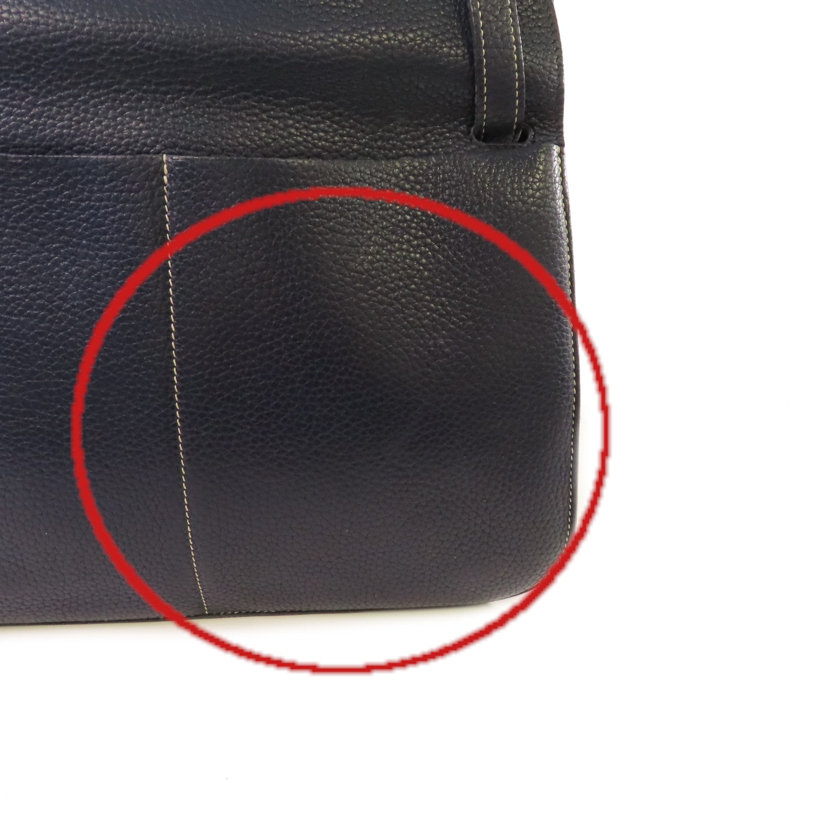 HERMES 【激減優惠】Clemence皮革Halzan 31 2Way Shoulder Bag銀扣手挽肩背兩用袋Bleu Saphir寶石藍色