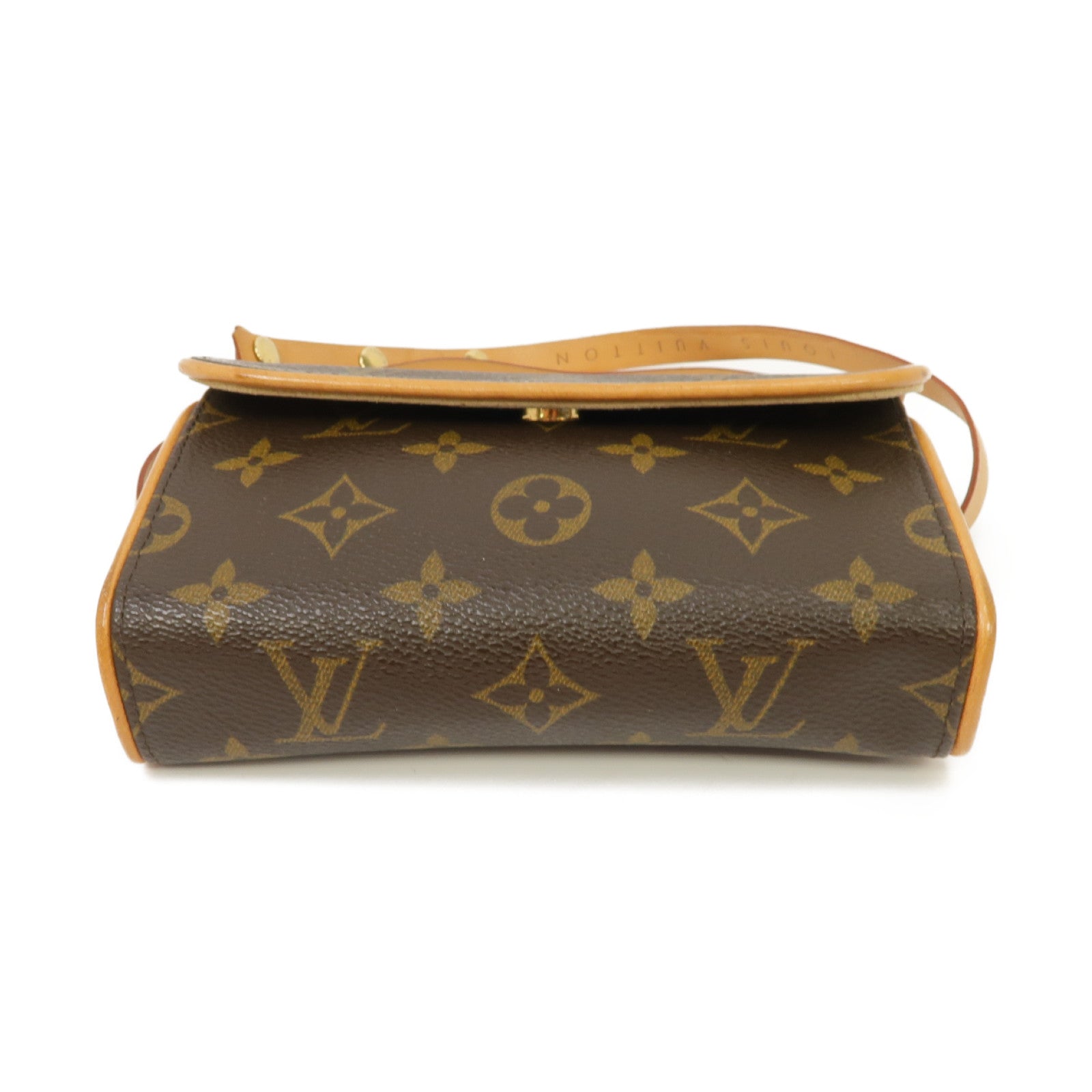 LOUIS VUITTON Monogram Pochette Florentine金扣腰包啡色
