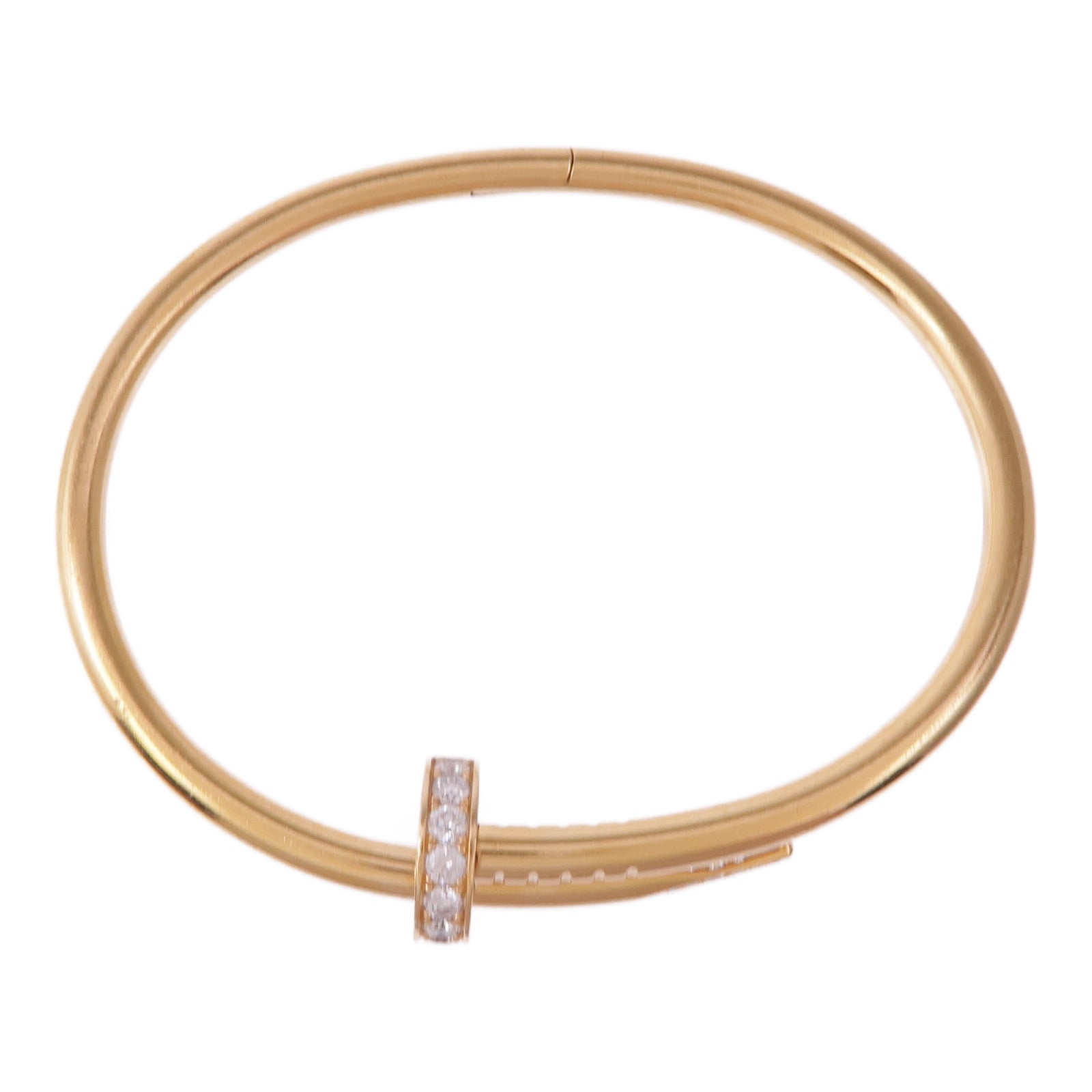 CARTIER 18K玫瑰金Juste Un Clou鑽石手鐲 Cartier#17