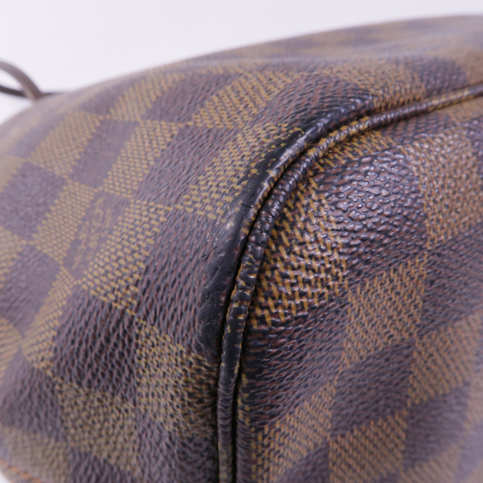 LOUIS VUITTON Damier Neverfull MM金扣肩背袋/手挽袋