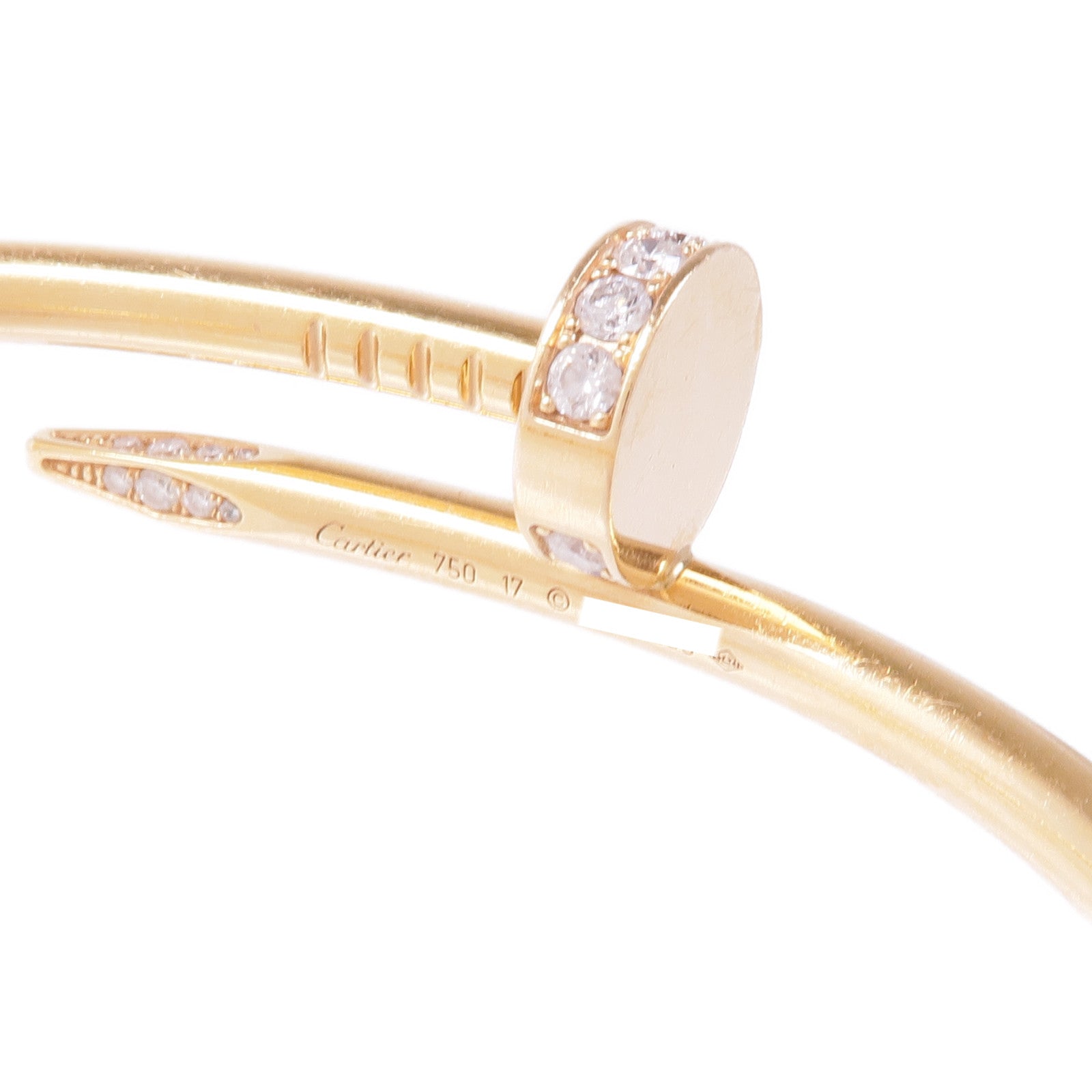 CARTIER 18K玫瑰金Juste Un Clou鑽石手鐲 Cartier#17