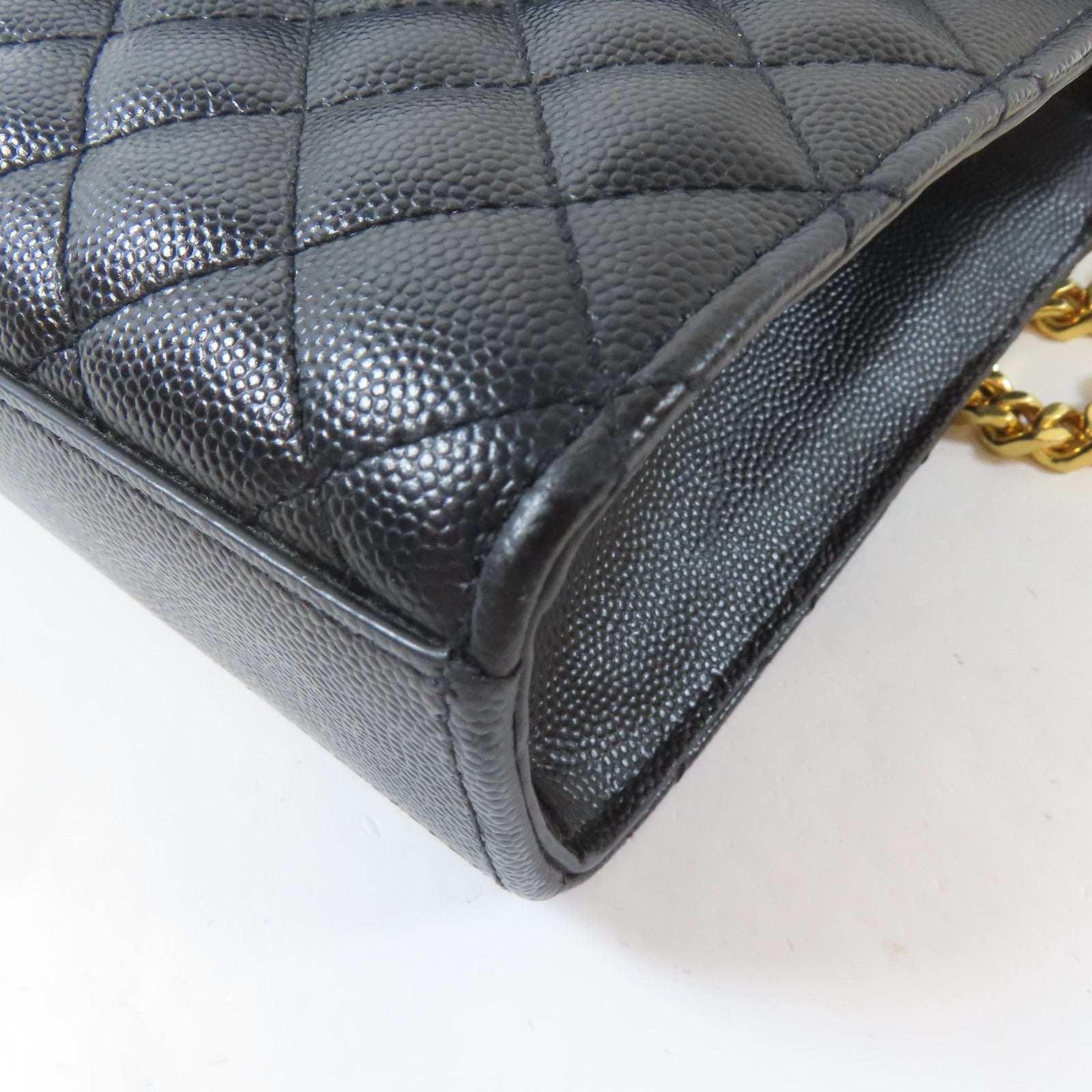 SAINT LAURENT 牛皮皮革Envelope Sling Bag金扣鏈帶肩背袋黑色