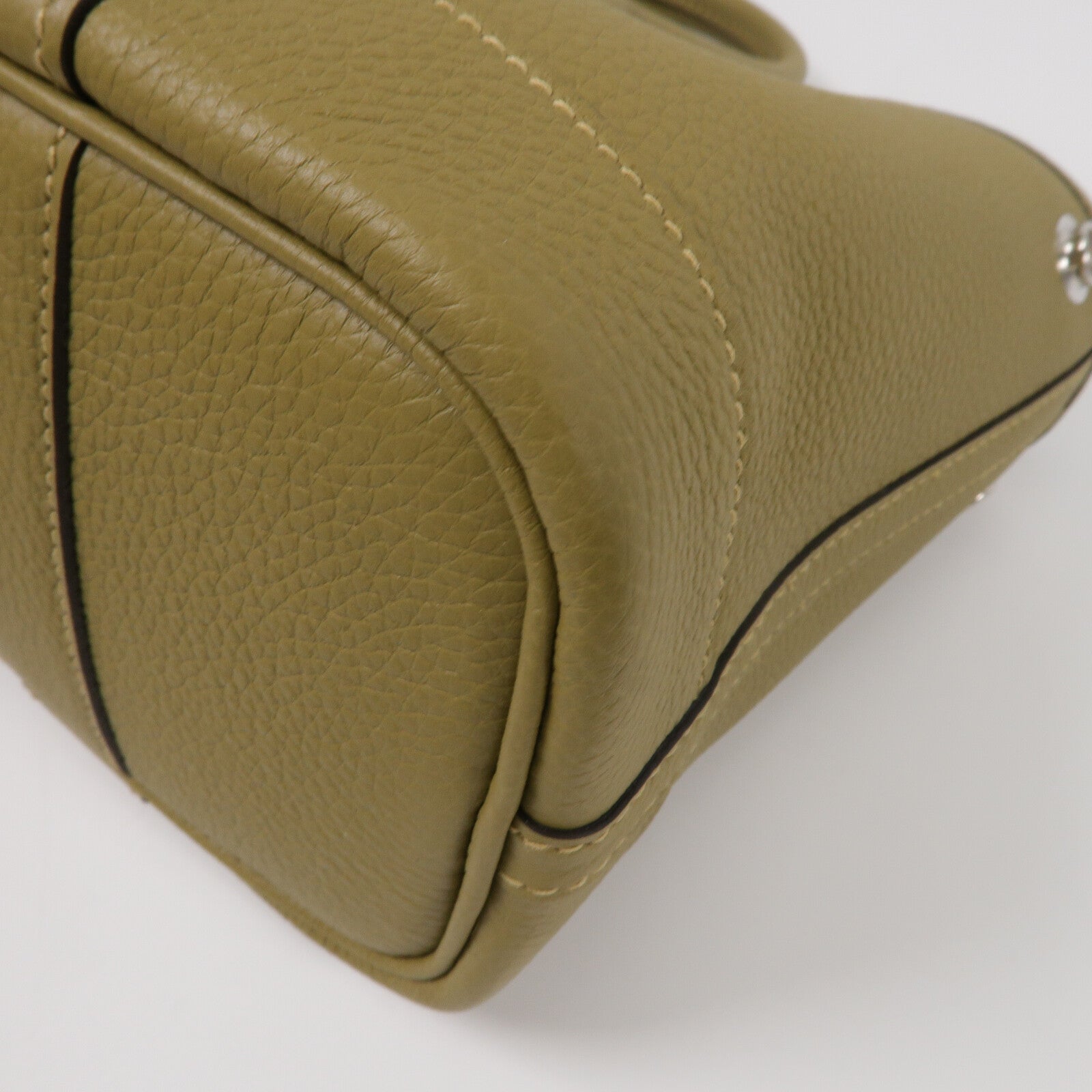 HERMES Negonda皮革Mini Garden Party手挽袋Dune