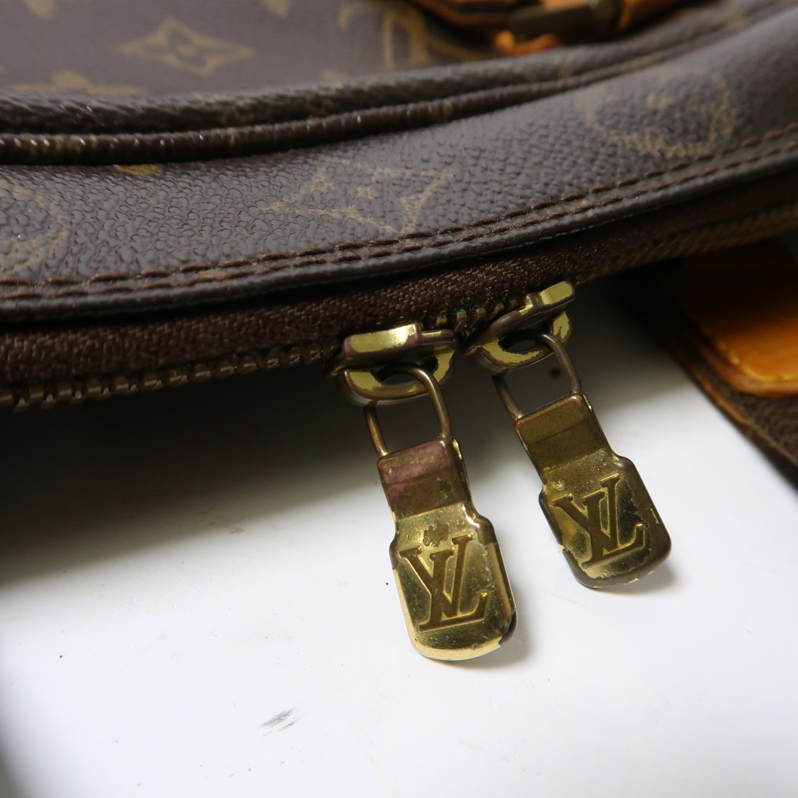 LOUIS VUITTON Monogram Sac Bosphore金扣手挽肩背兩用袋啡色