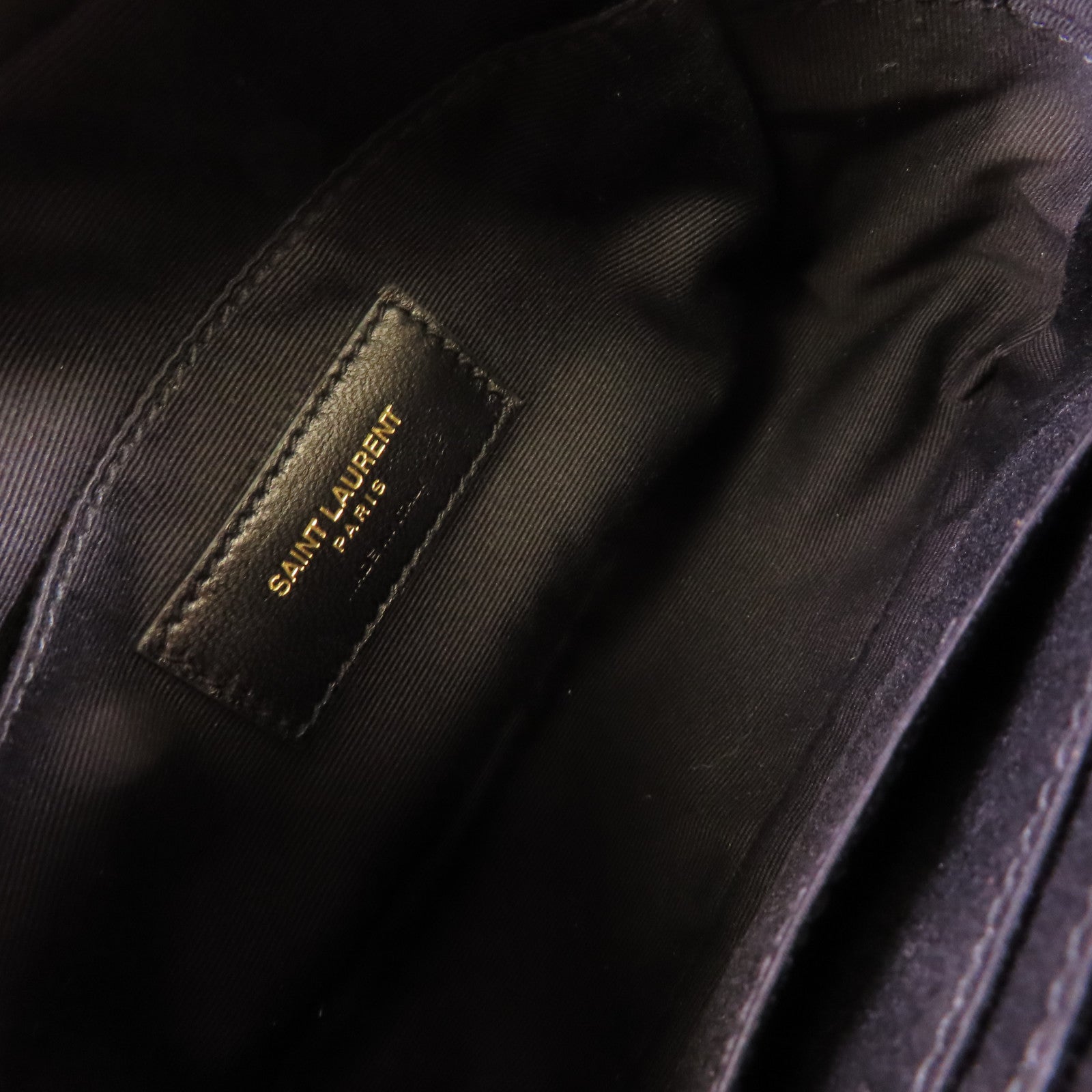 YVES SAINT LAURENT 牛皮皮革Lou Belt Bag金扣腰包黑色