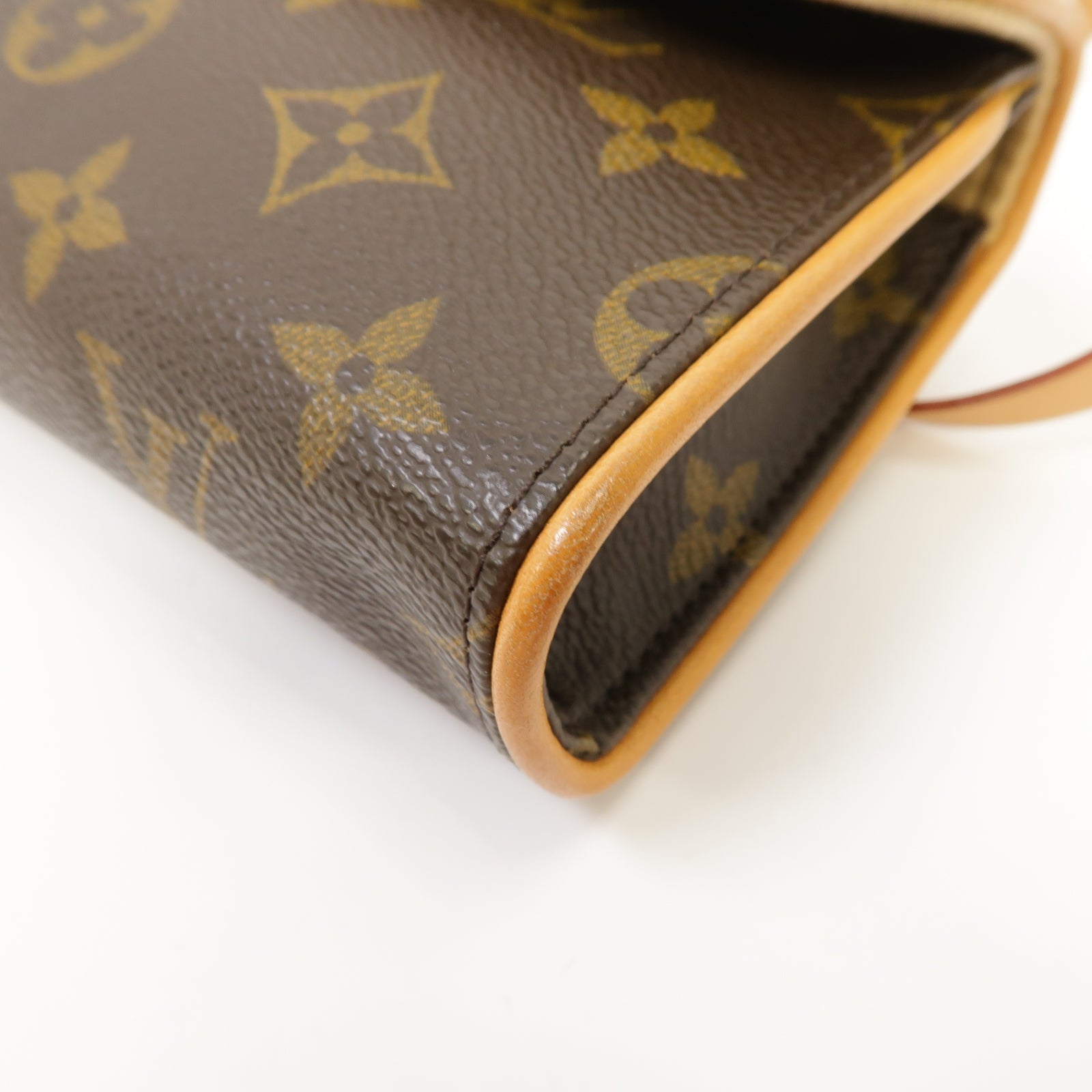 LOUIS VUITTON Monogram Pochette Florentine金扣腰包啡色