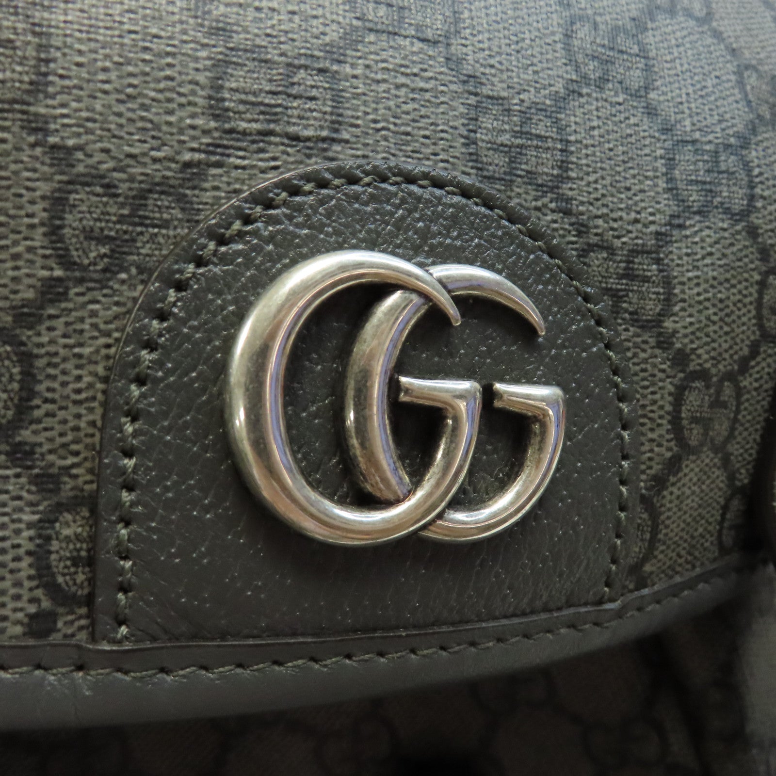 GUCCI GG塗層帆布Ophidia Medium Backpack銀扣背包啡色