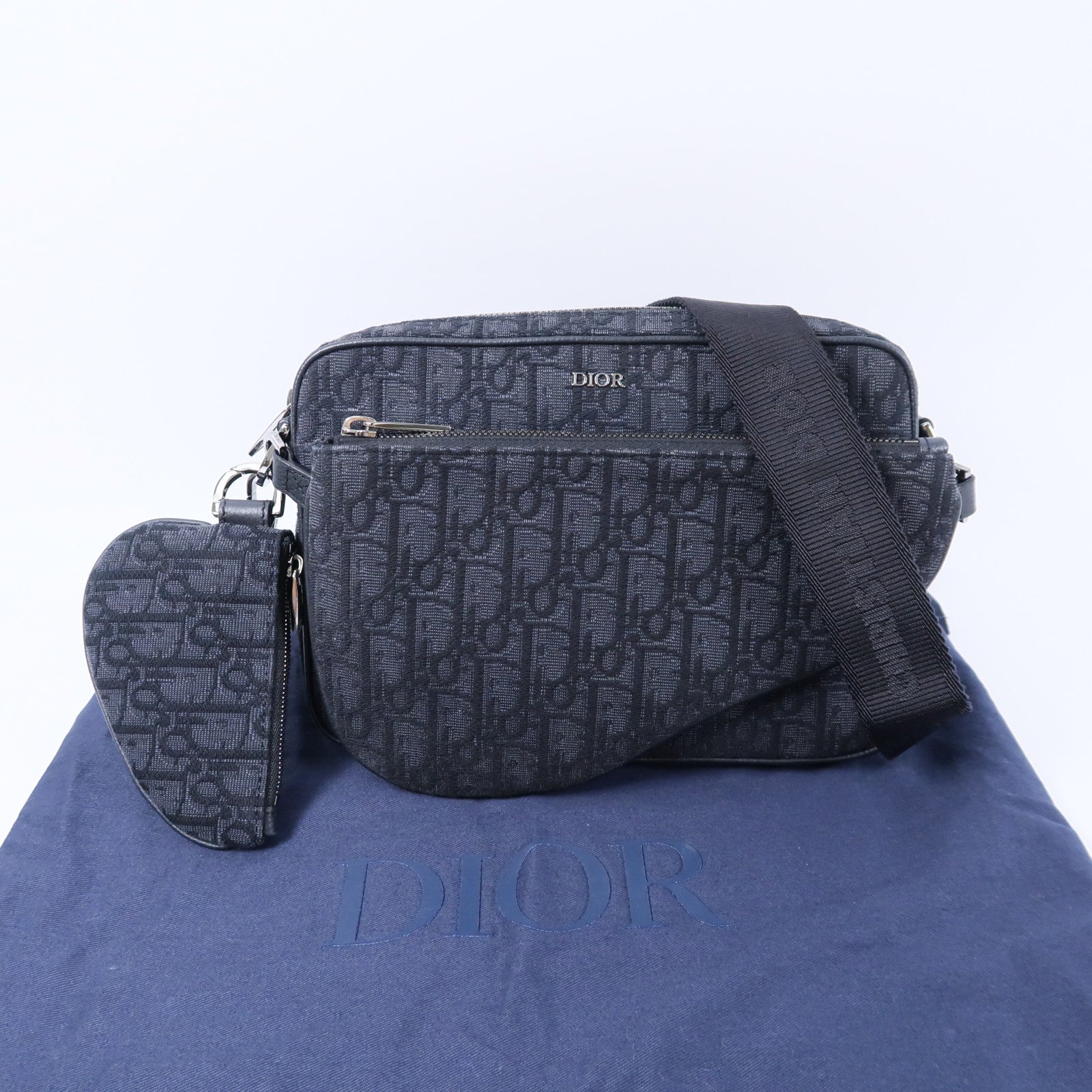 Dior Oblique Saddle Triple Pouch肩背袋