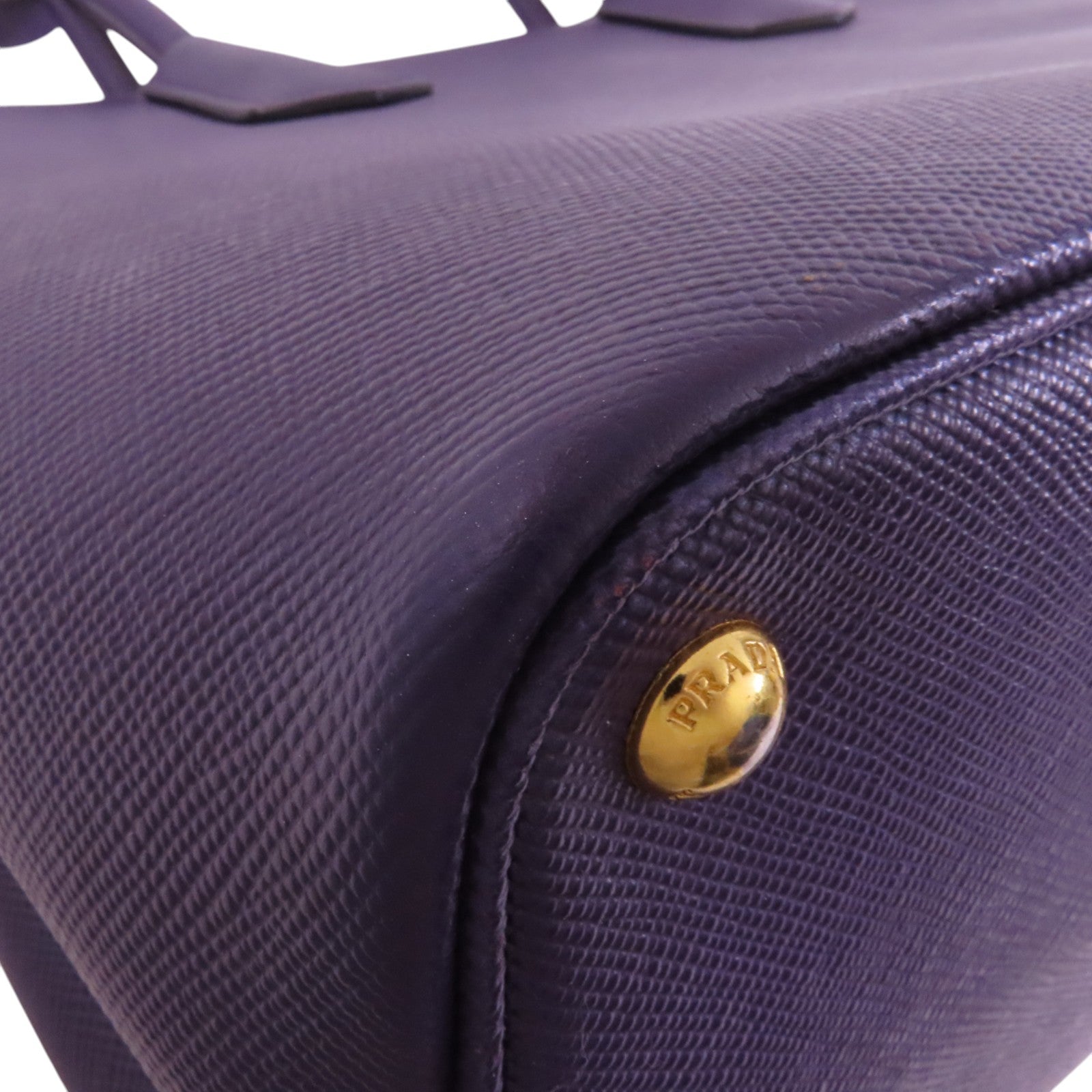 PRADA Saffiano皮革Double金扣手挽肩背兩用袋