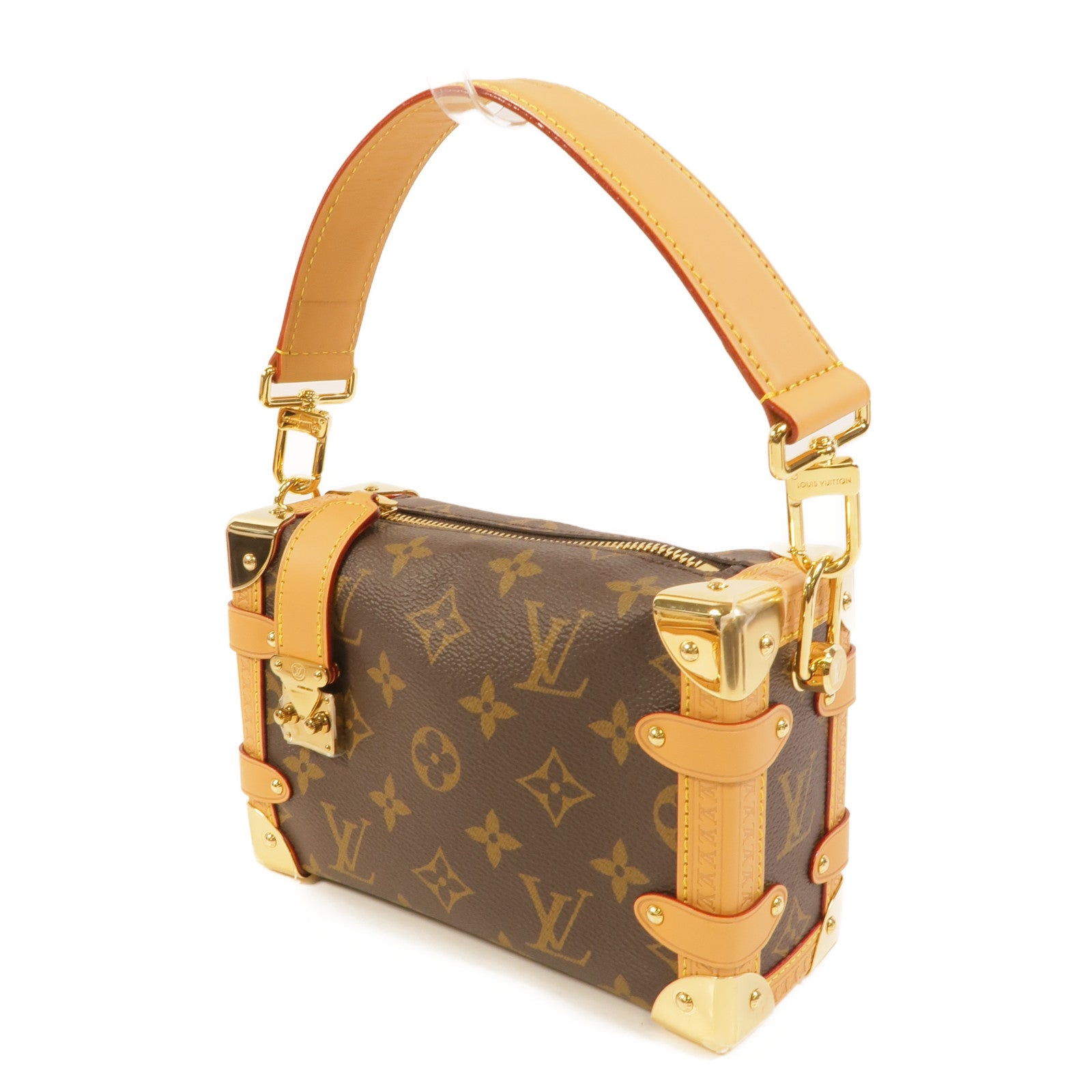 LOUIS VUITTON Monogram Side Trunk PM金扣手挽肩背兩用袋