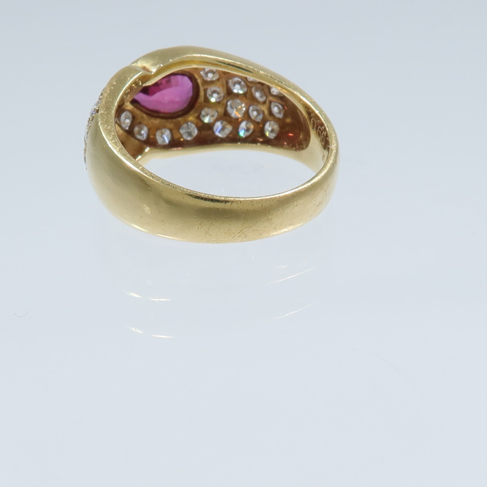 JEWELRY 18K黃金Ruby Diamond Ring紅寶石/鑽石戒指