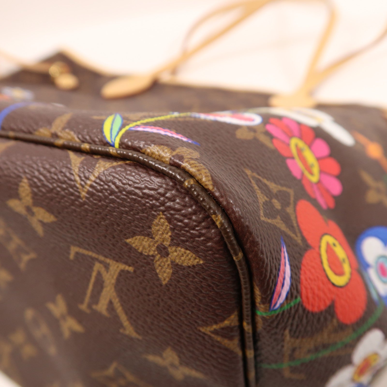 LOUIS VUITTON Monogram LV x TM Neverfull MM金扣肩背袋