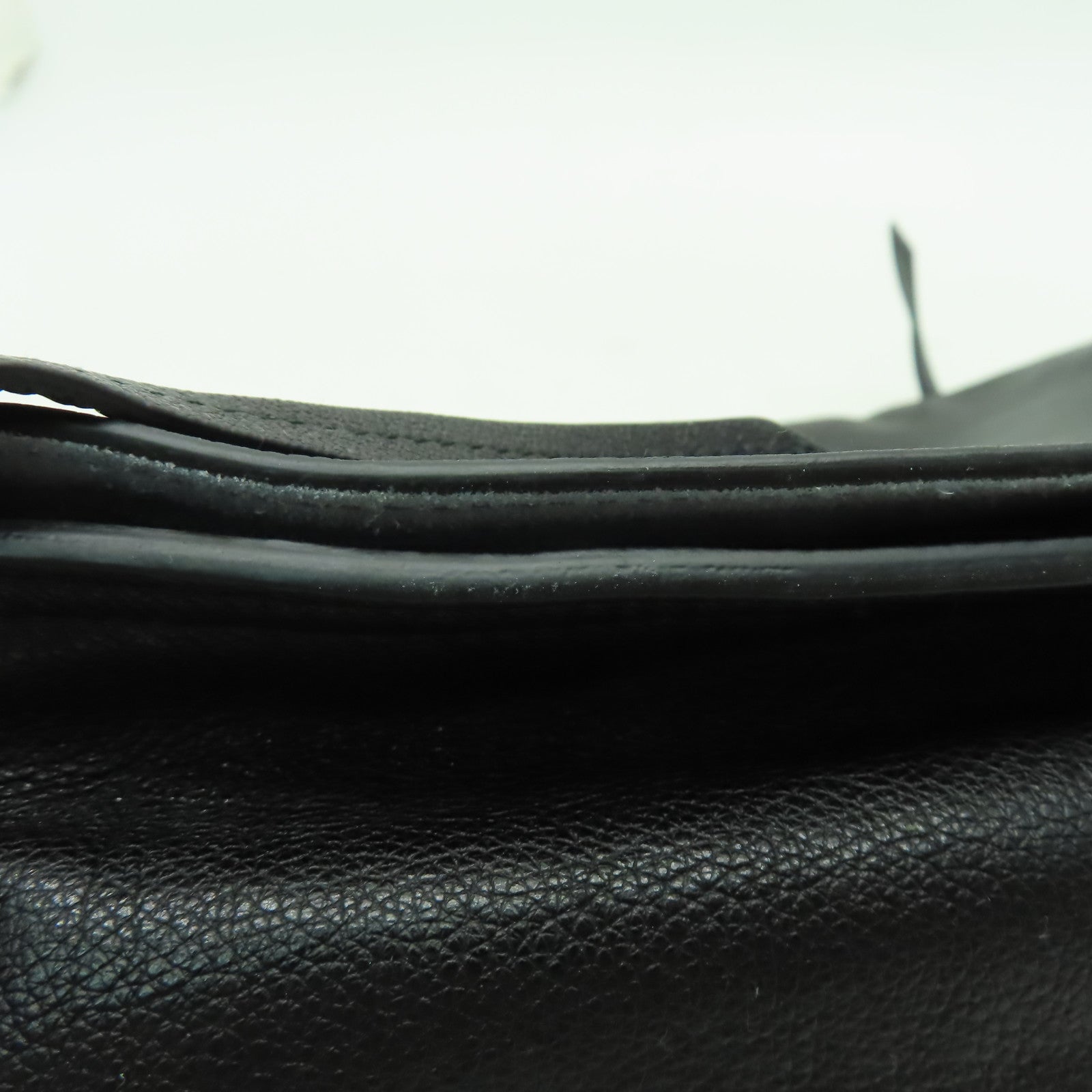 PRADA 牛皮皮革Shoulder Bag銀扣手挽肩背兩用袋黑色