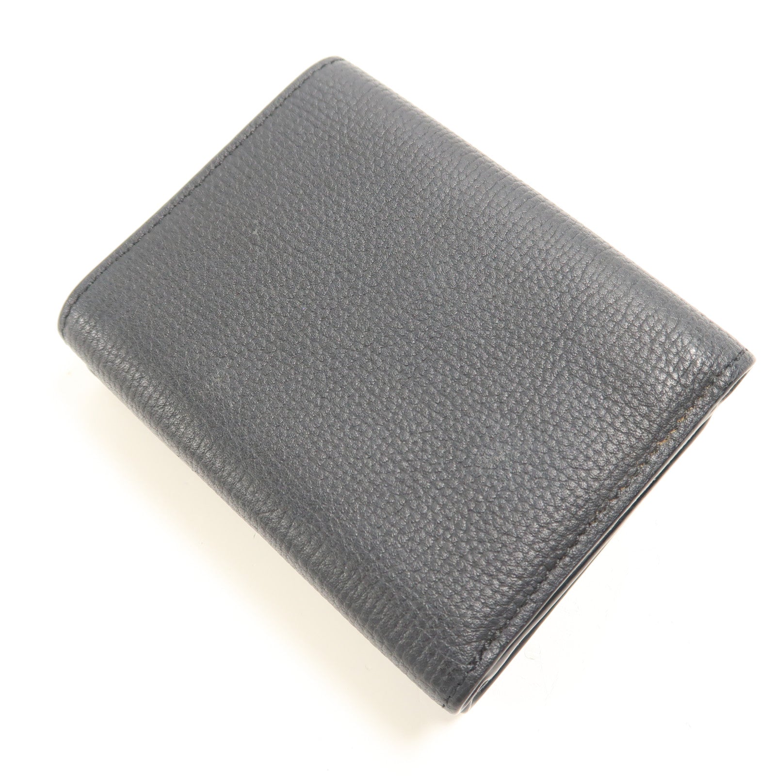 LOEWE SHW Anagram Trifold Wallet C821TR2X16 Calfskin Leather Black