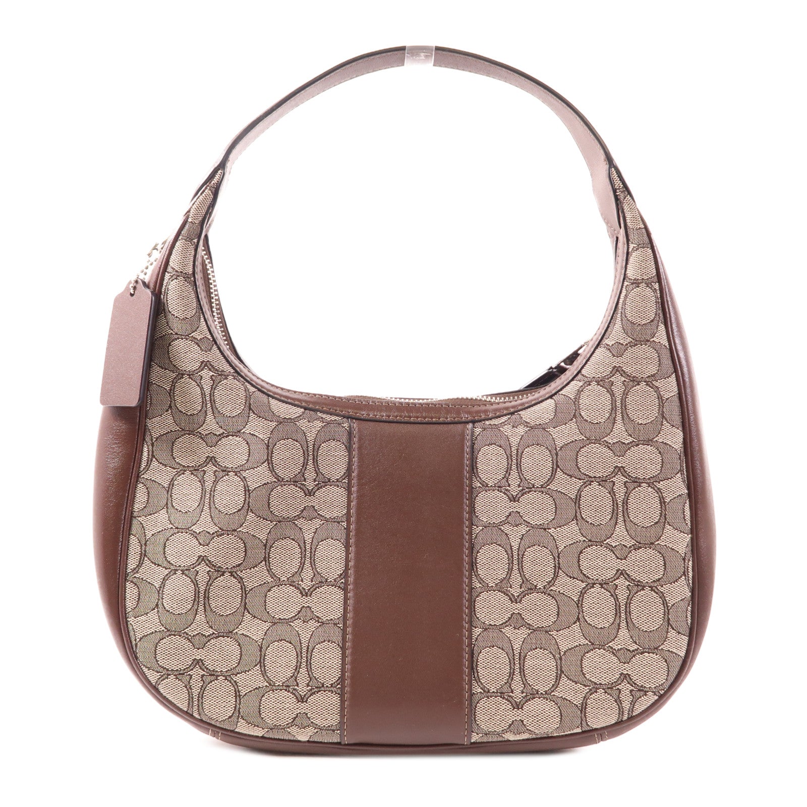 COACH 帆布Shoulder Bag銀扣肩背袋