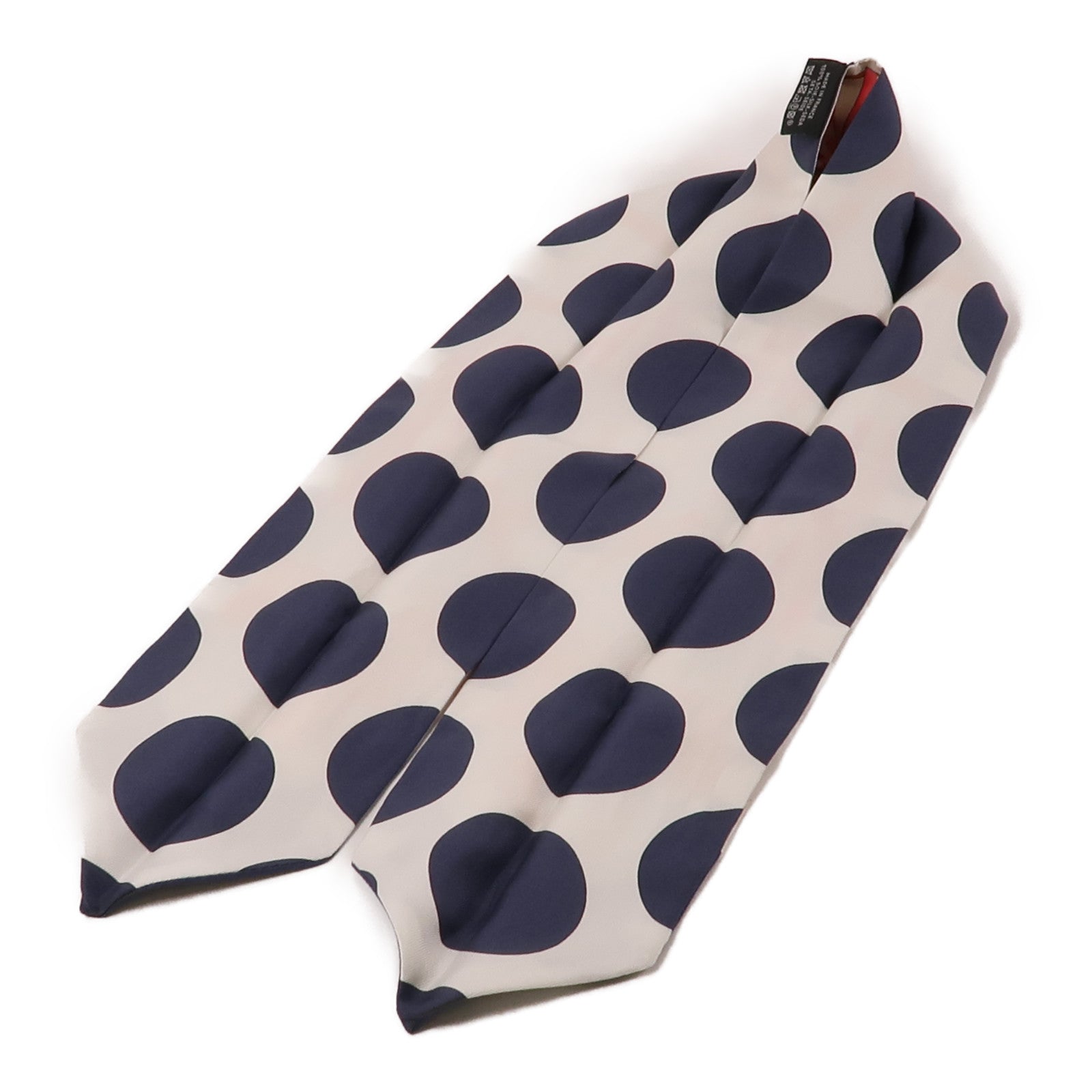 HERMES Twilly Scarf Scarves Silk Navy White Beige Orange