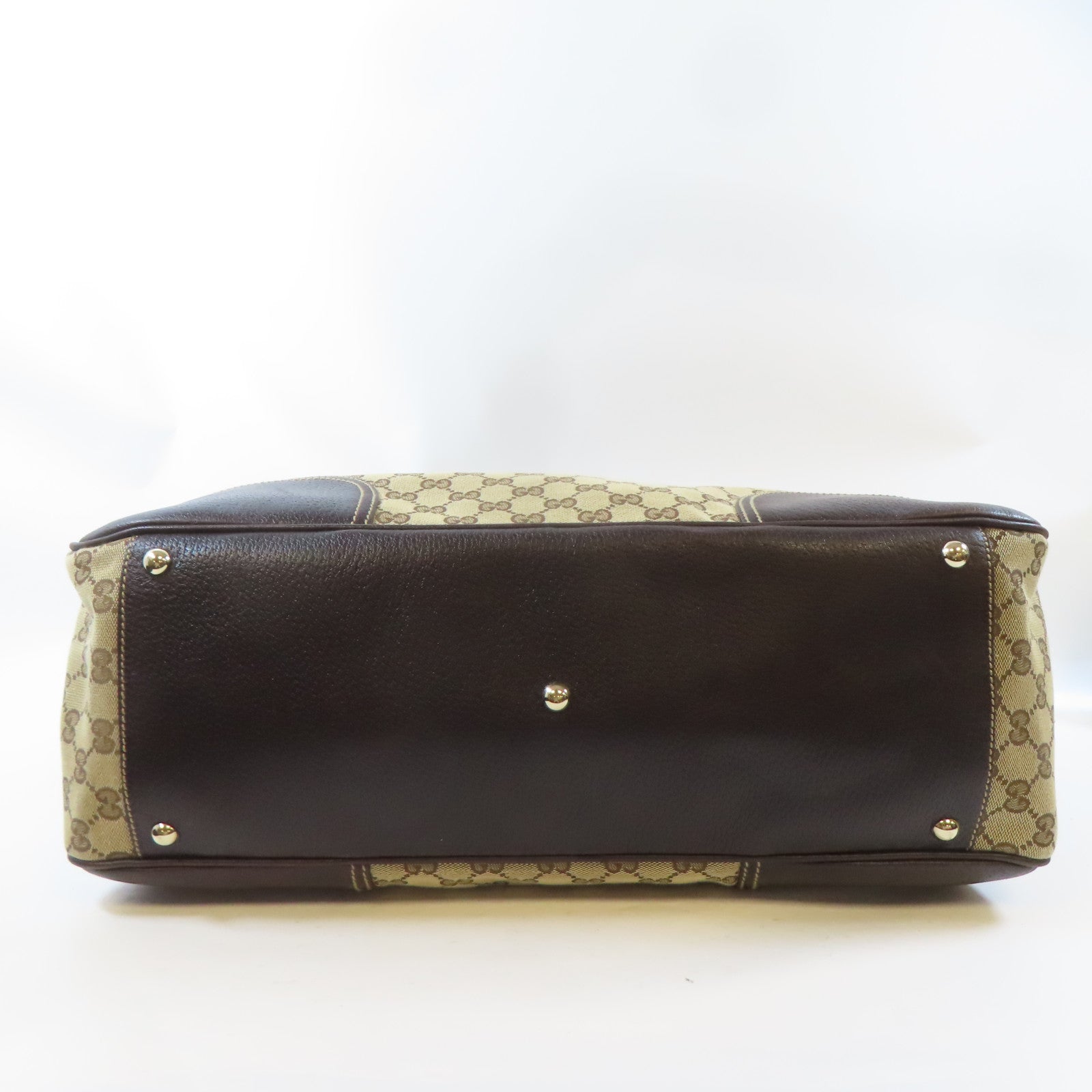 GUCCI 帆布Shoulder Bag金扣肩背袋啡色