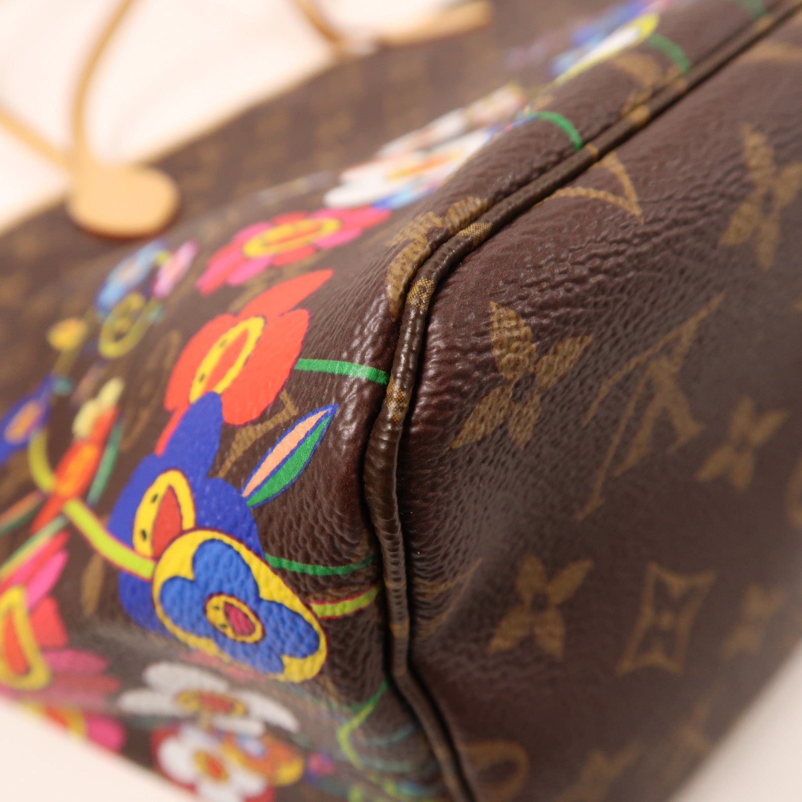 LOUIS VUITTON Monogram LV x TM Neverfull MM金扣肩背袋