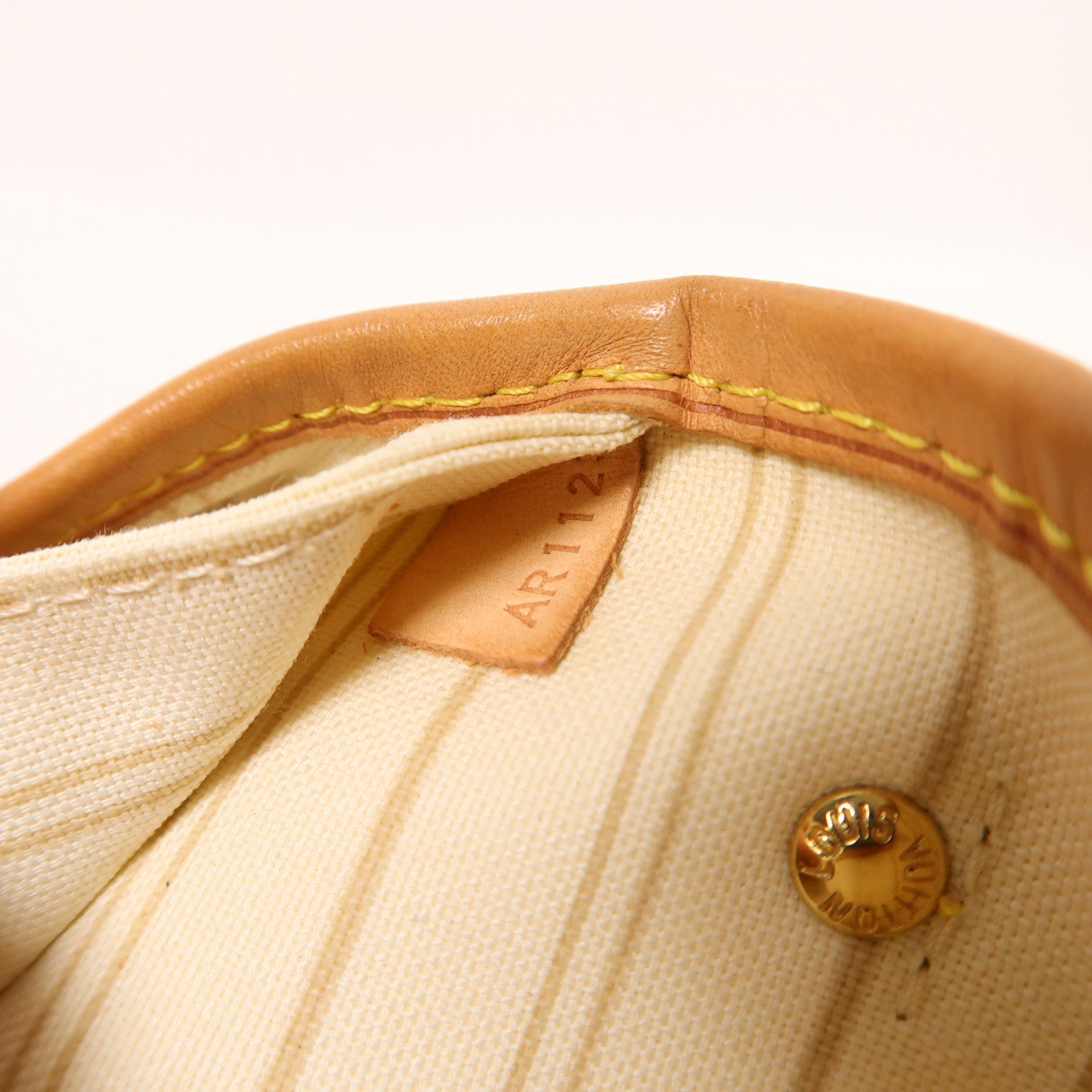 LOUIS VUITTON Damier Azur Neverfull PM金扣手挽袋