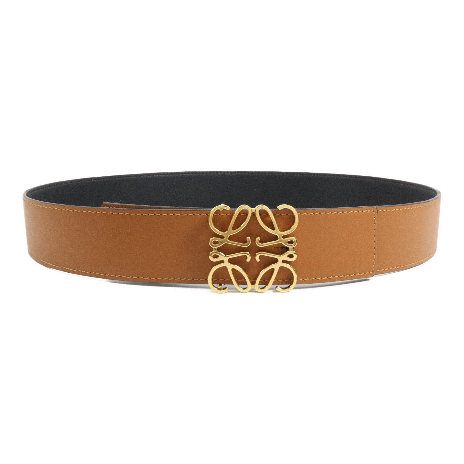 LOEWE 牛皮皮革Reversible Anagram Belt皮帶