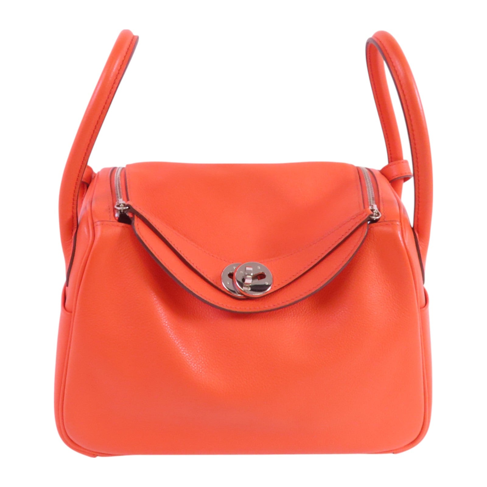 HERMES Evercolor皮革Lindy 26銀扣肩背袋