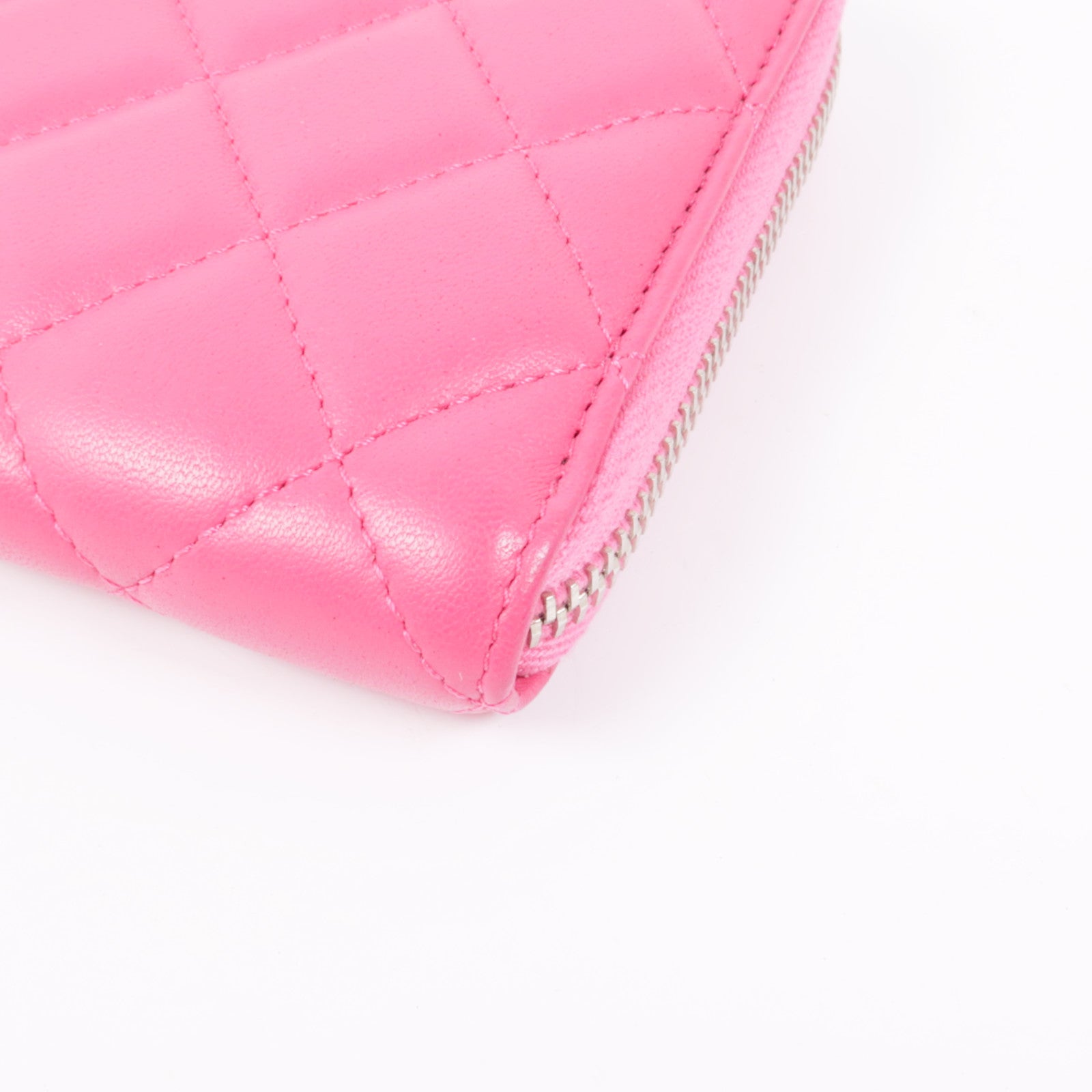 CHANEL 皮革Long Wallet銀扣長錢包