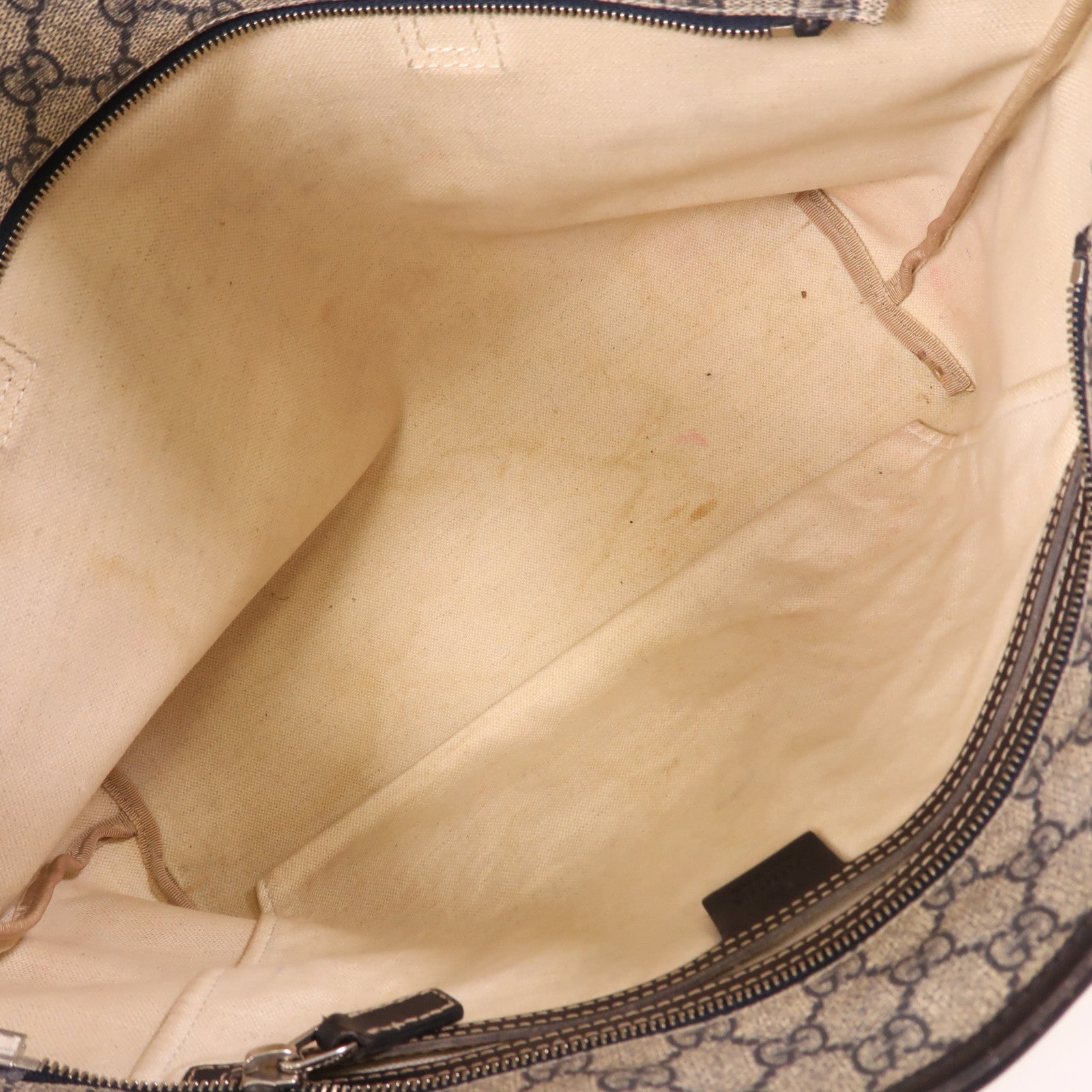 GUCCI 塗層帆布Shoulder Tote銀扣肩背袋/手挽袋