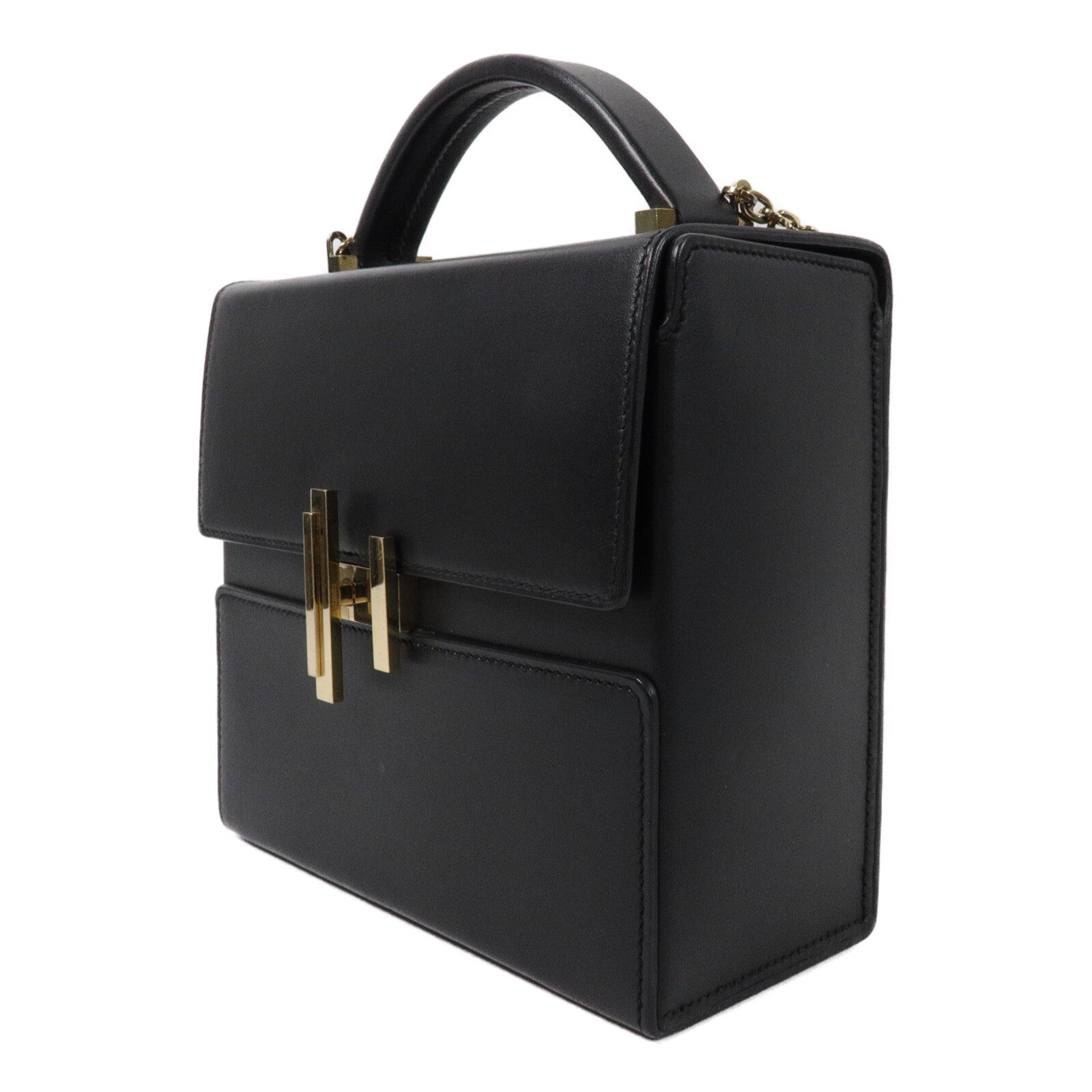 HERMES Tadelakt皮革Cinhetic Bag手挽肩背兩用袋Noir