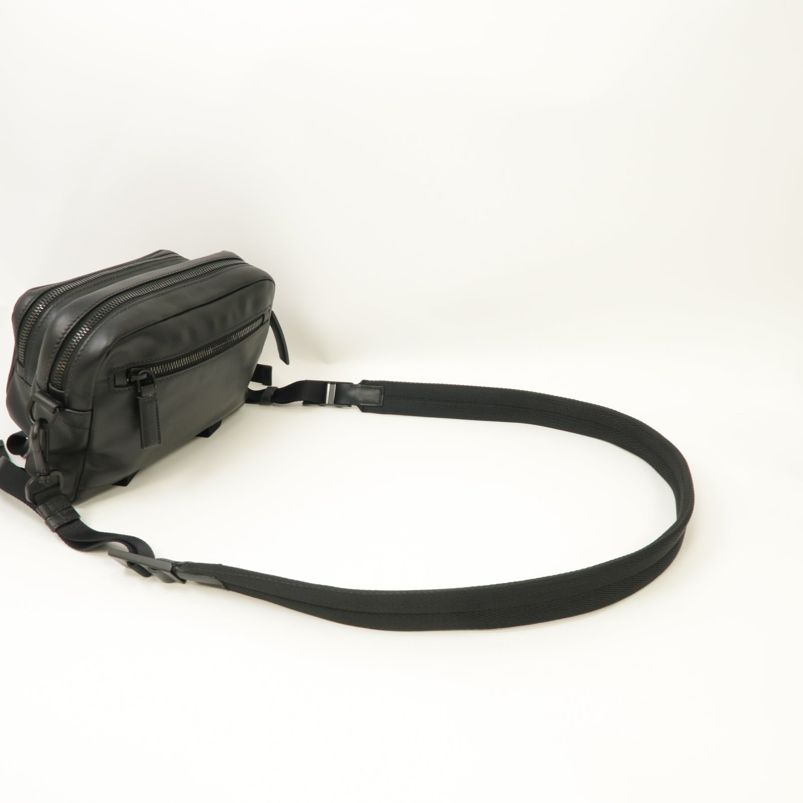 PRADA 牛皮皮革Shoulder Bag肩背袋黑色