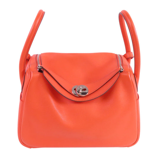 HERMES 【激減優惠】Evercolor皮革Lindy 26銀扣肩背袋