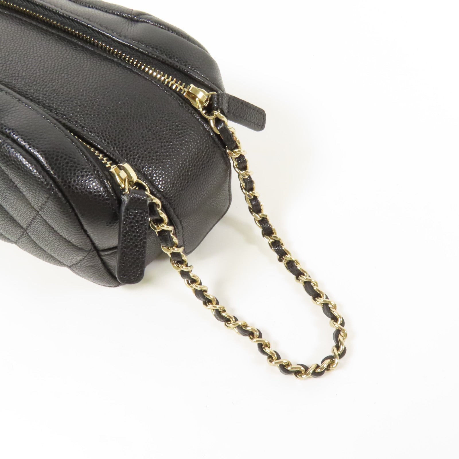 CHANEL 牛皮皮革Cosmetic Pouch金扣手拿包