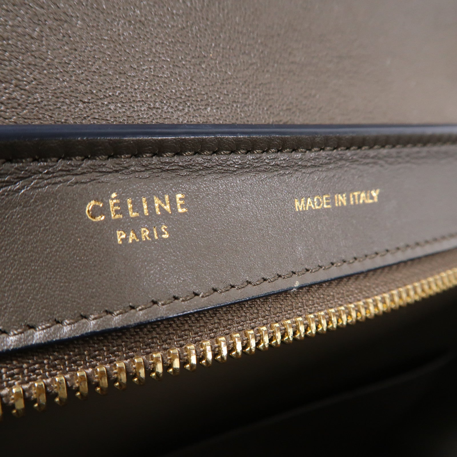 CELINE 【激減優惠】牛皮皮革Trapeze金扣手挽肩背兩用袋米色