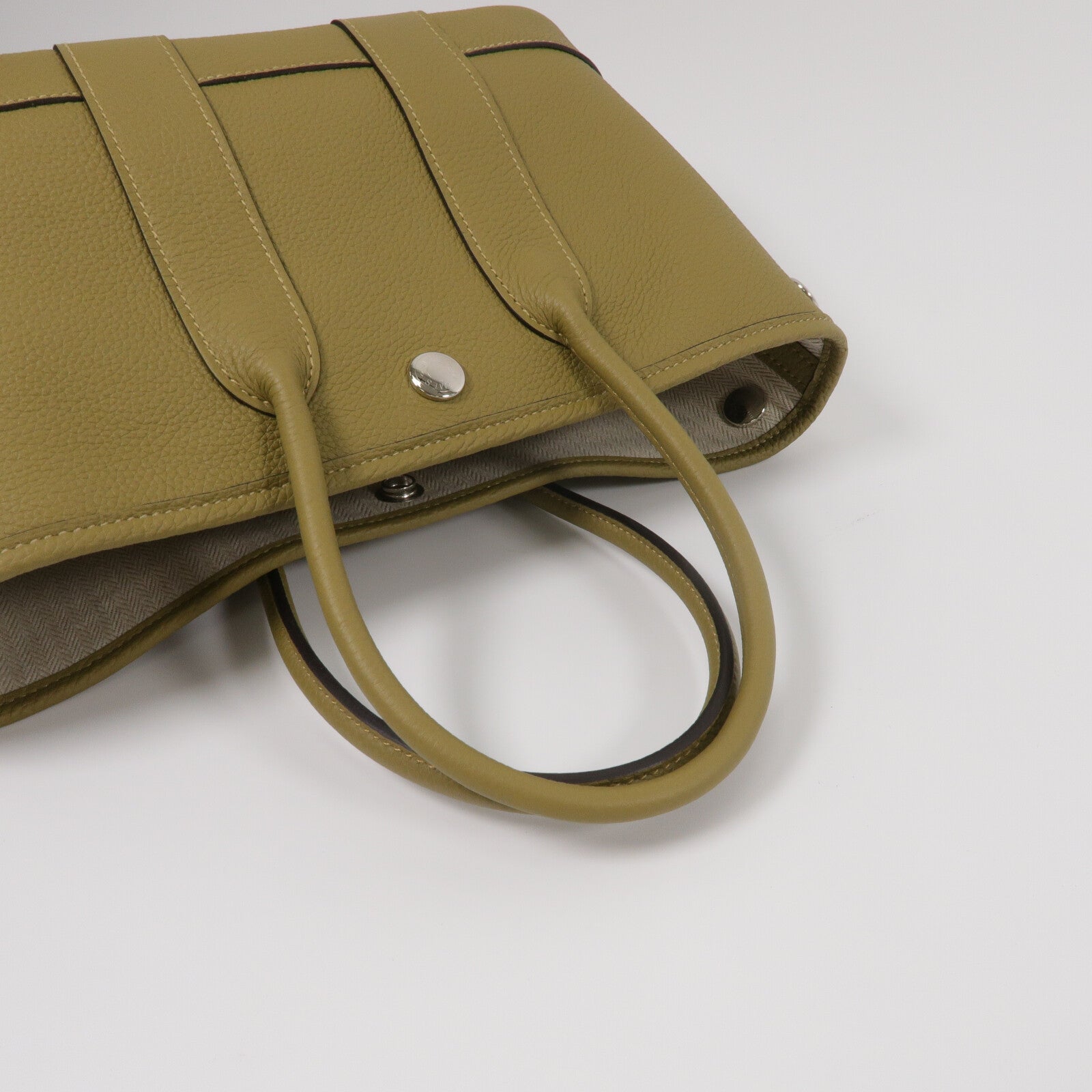 HERMES Negonda皮革Mini Garden Party手挽袋Dune