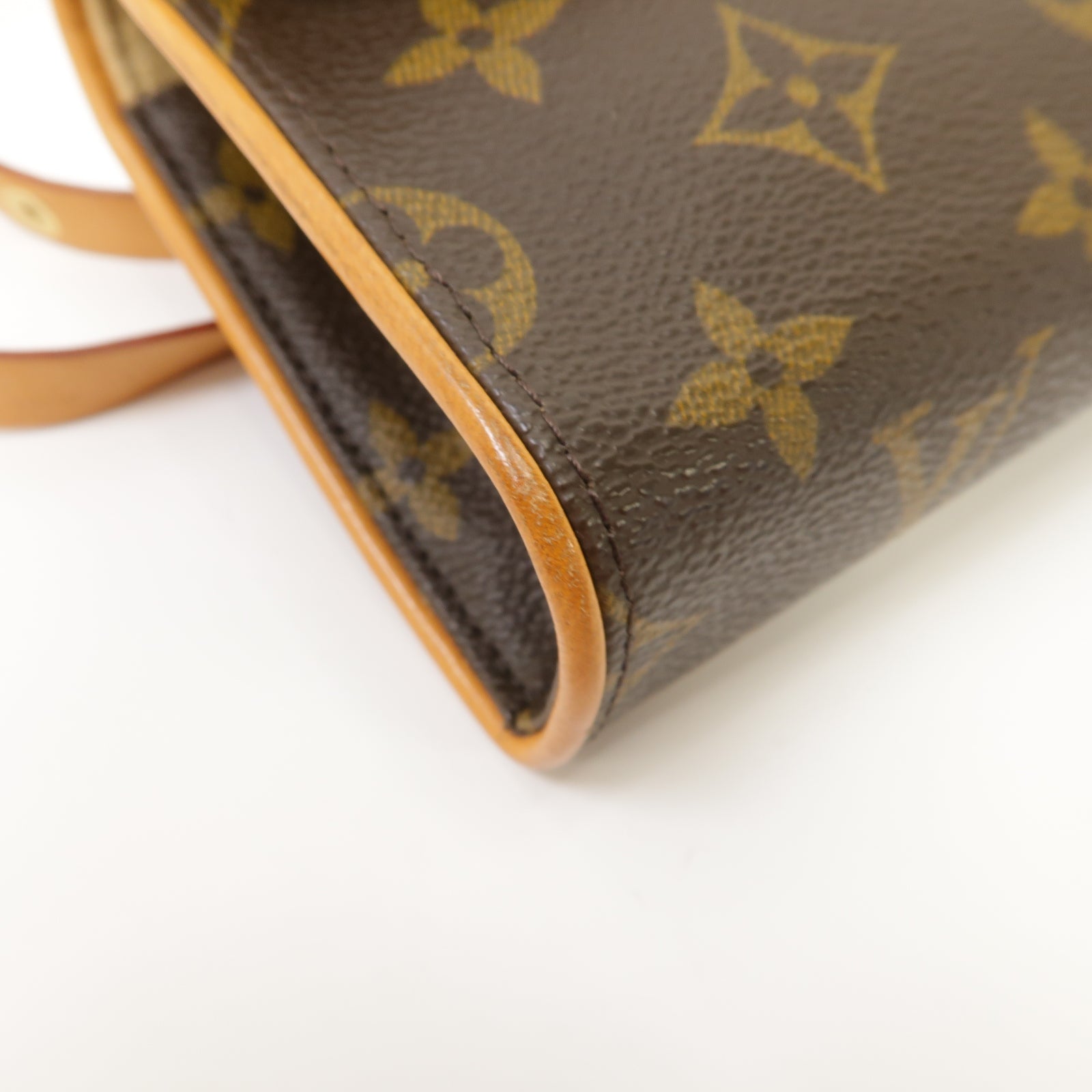 LOUIS VUITTON Monogram Pochette Florentine金扣腰包啡色