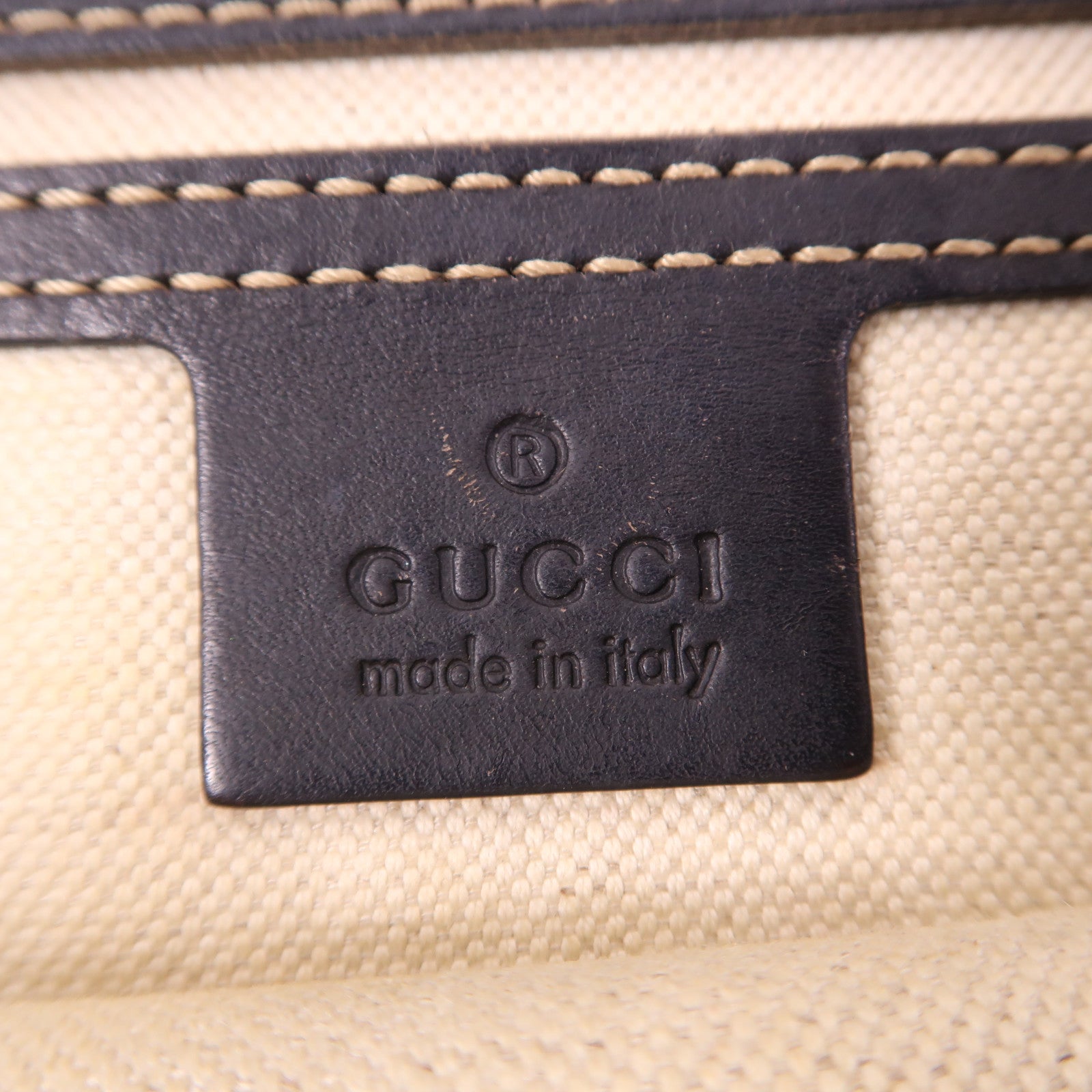 GUCCI 塗層帆布Shoulder Tote銀扣肩背袋/手挽袋