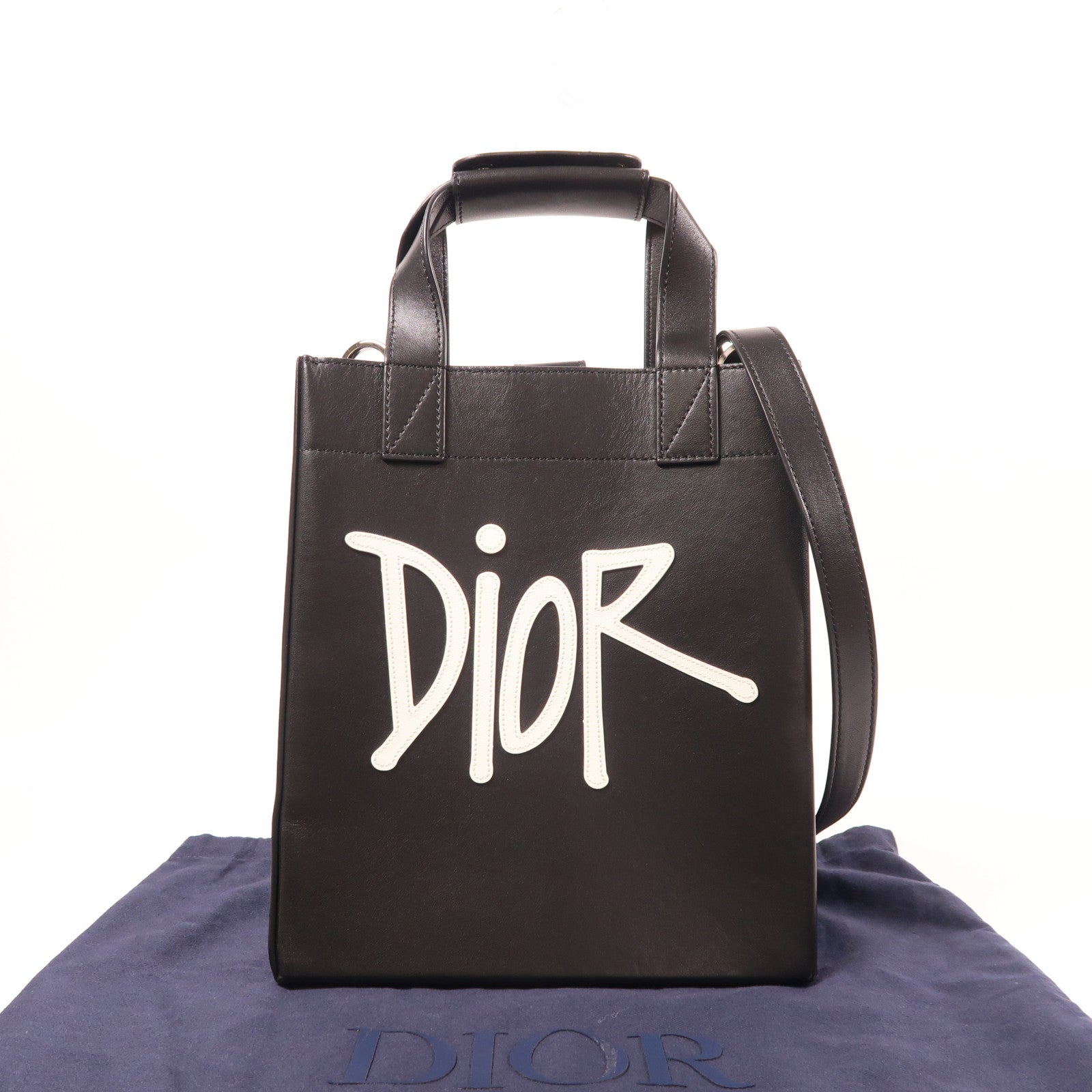 Dior 牛皮皮革Shawn Stussy Crossbody手挽肩背兩用袋