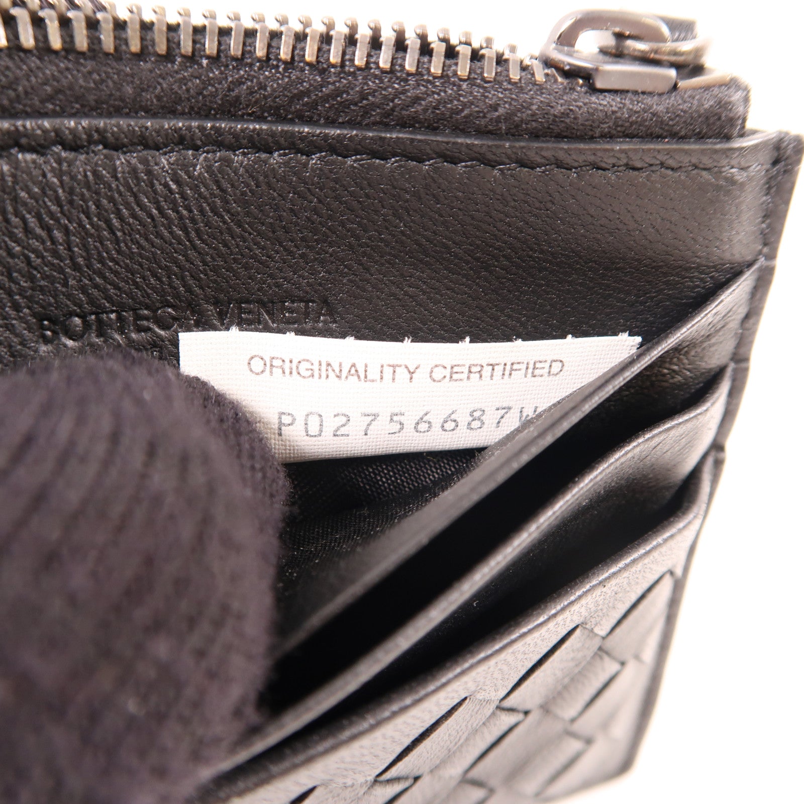 BOTTEGA VENETA 織紋皮革Coin/Card Case卡片套/零錢包黑色